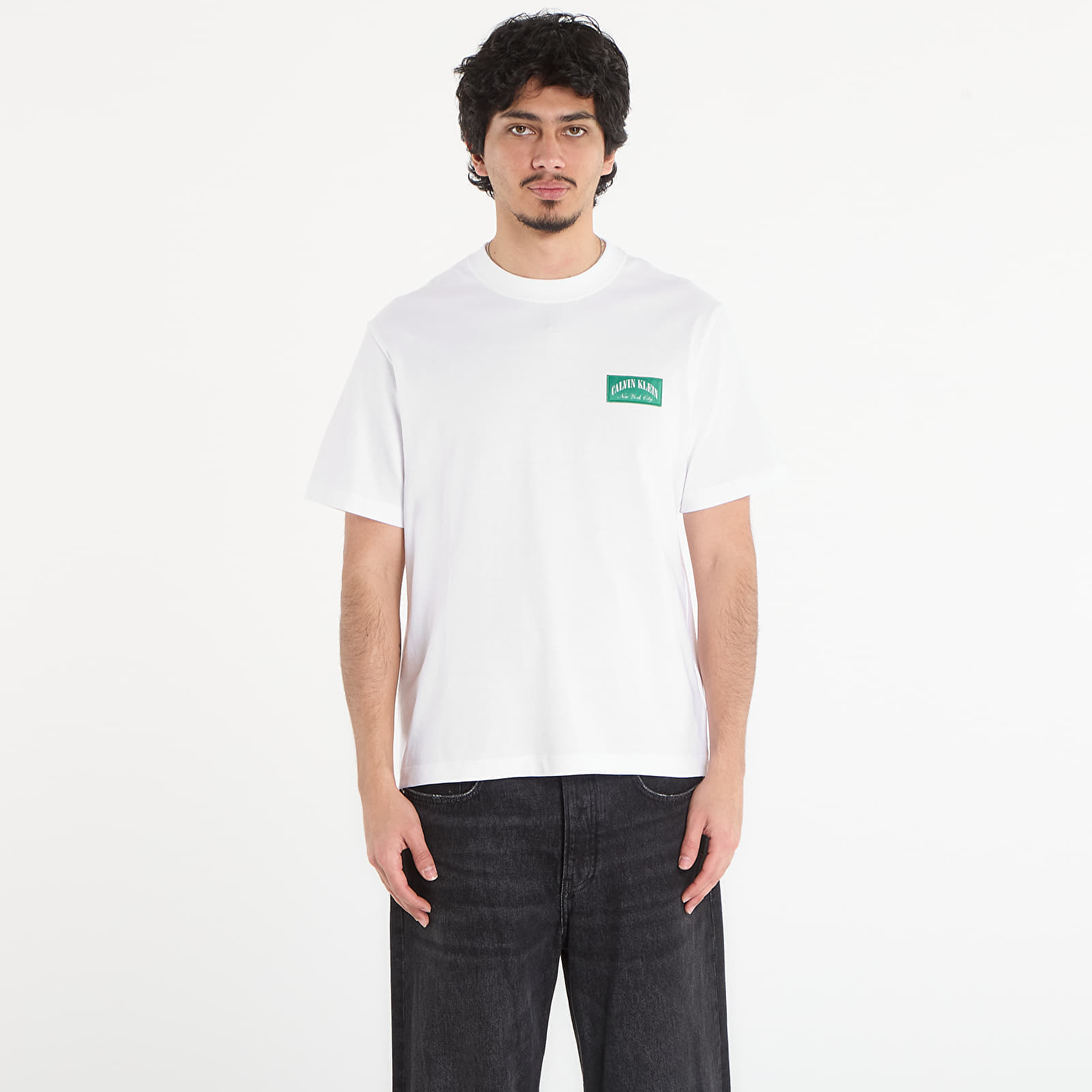 Тениска Calvin Klein Jeans Ss 20S Easy Collegiate Tee White S