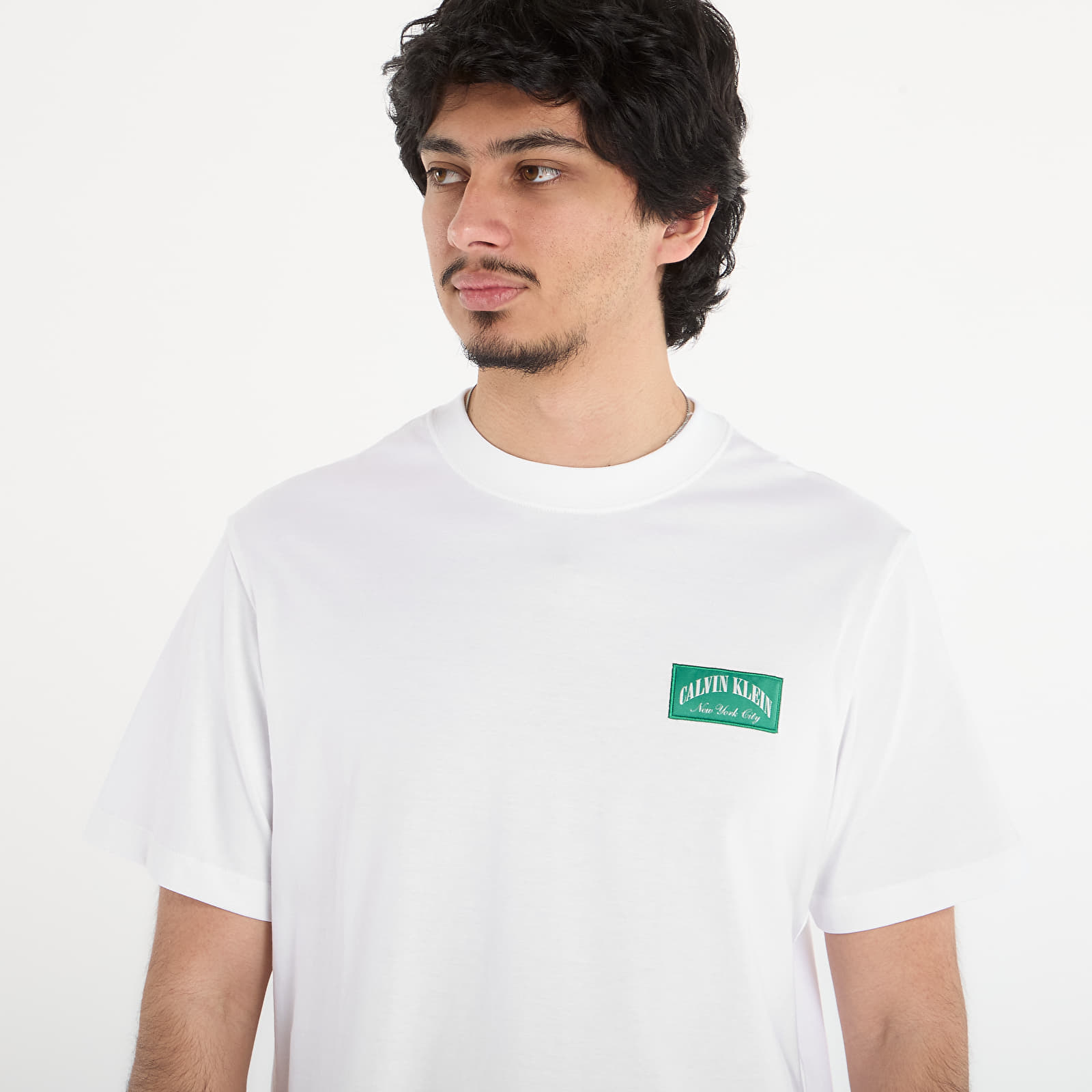 T-paidat Calvin Klein Jeans Ss 20S Easy Collegiate Tee White