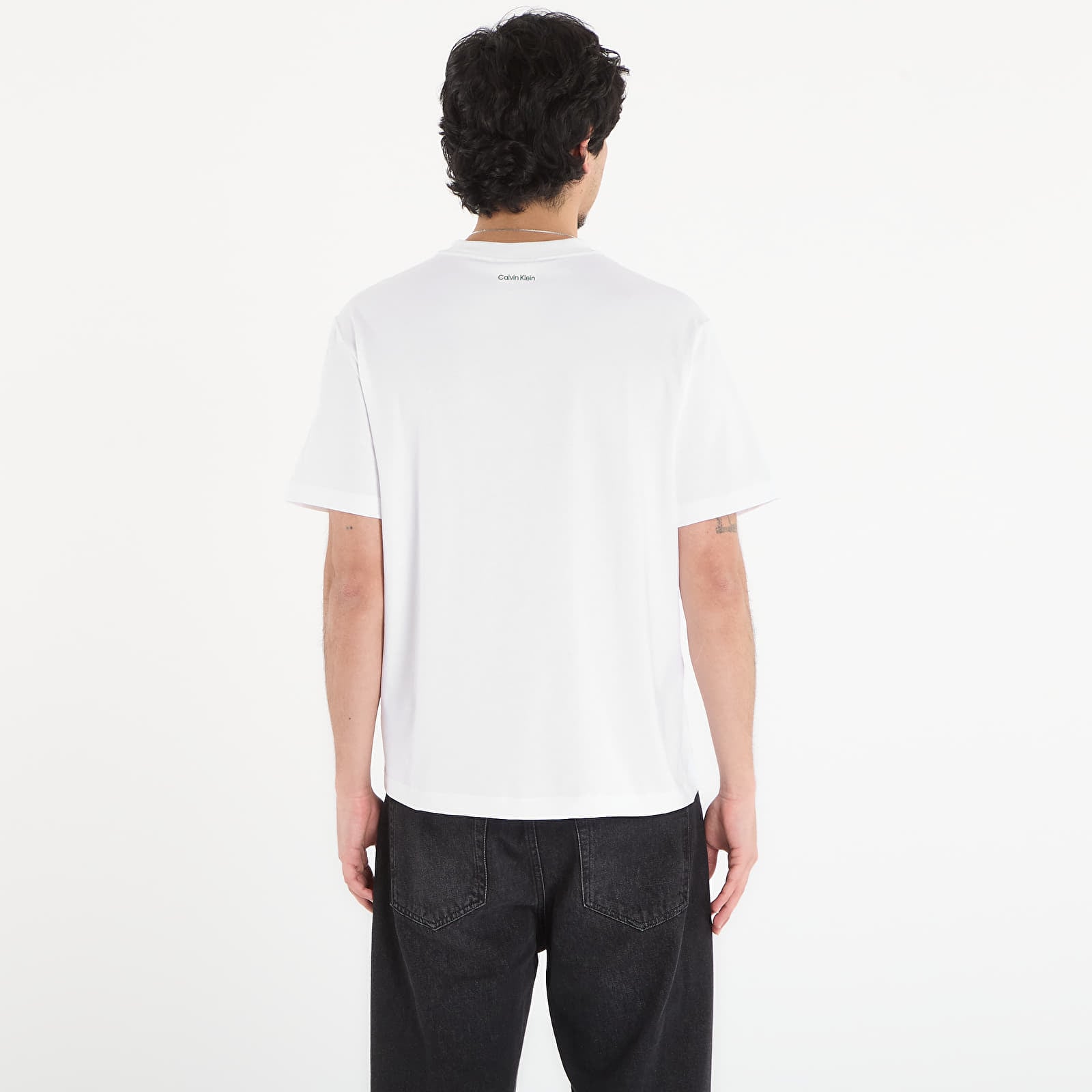 T-paidat Calvin Klein Jeans Ss 20S Easy Collegiate Tee White