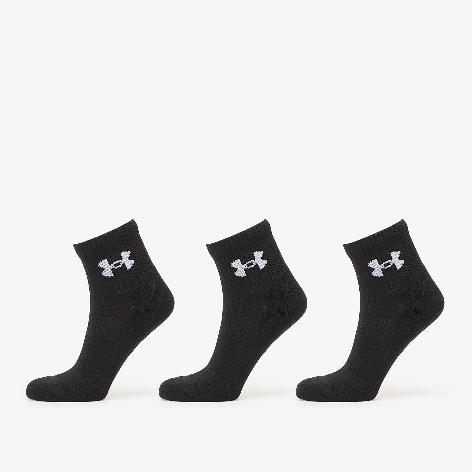 Чорапи Under Armour Performance Cotton Qtr Sock 3-Pack Black M