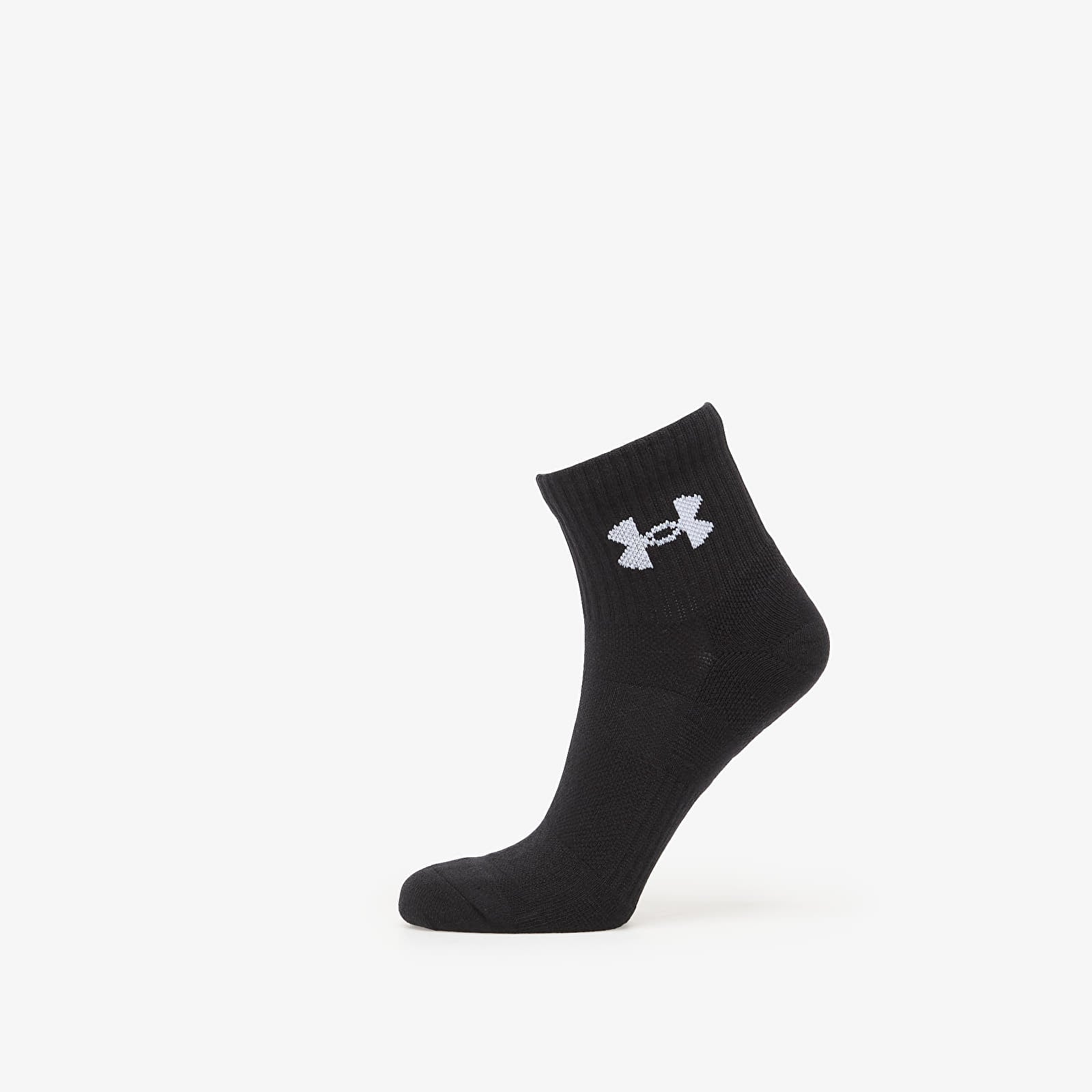 Sukat Under Armour Performance Cotton Qtr Sock 3-Pack Black