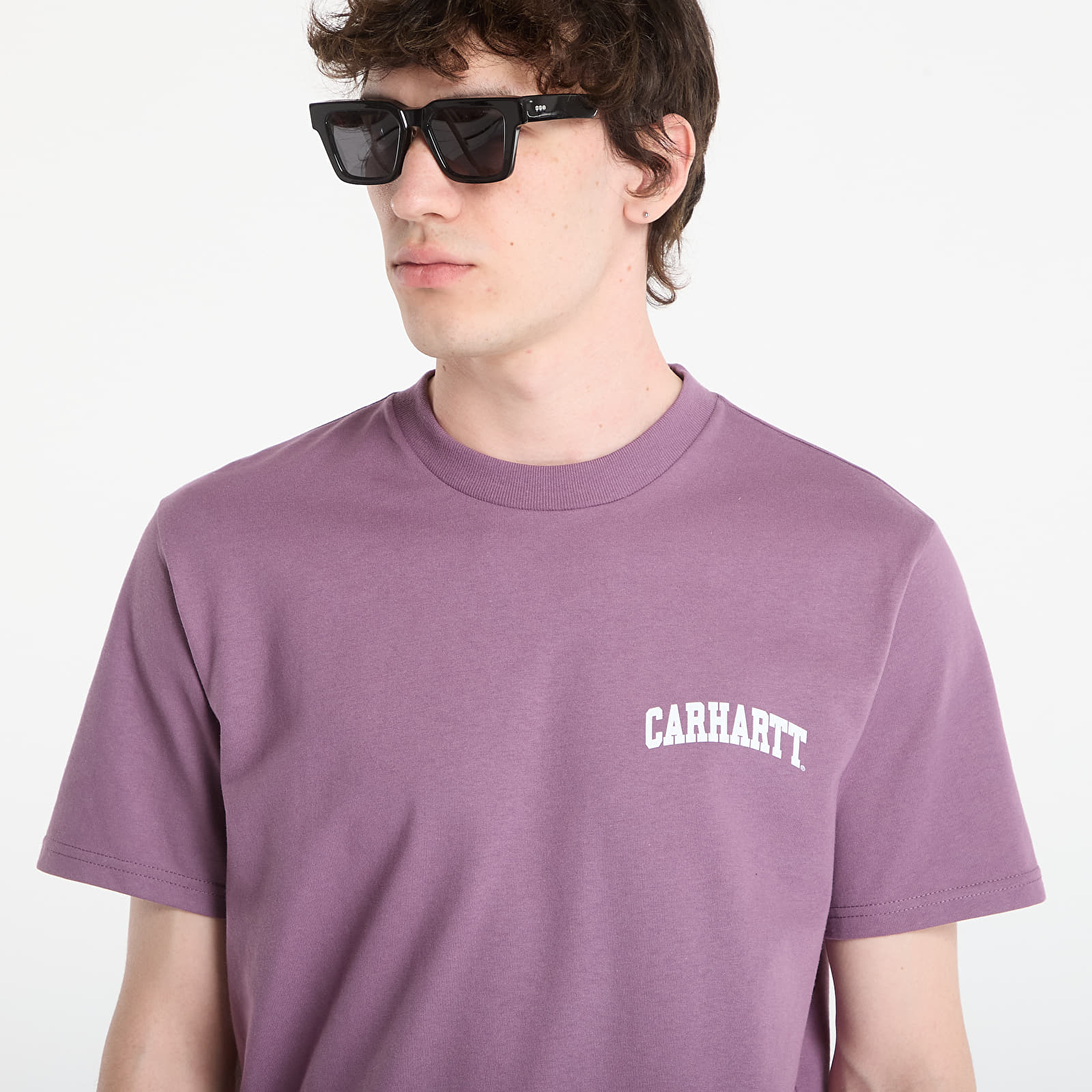 Ανδρικά μπλουζάκια Carhartt WIP S/S University Script T-Shirt UNISEX Phlox/ White