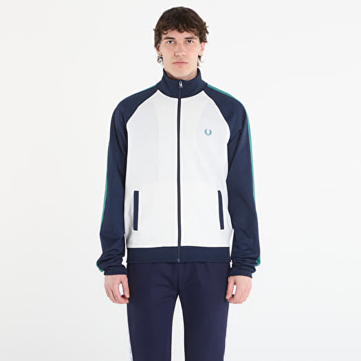 Hoodica FRED PERRY Contrast Sleeve Track Jacket Snow White