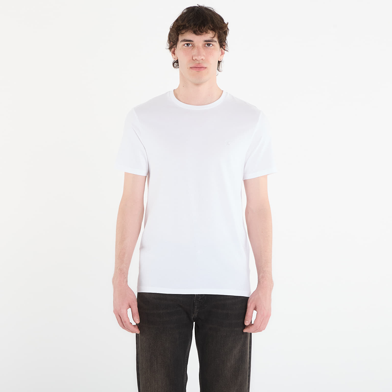 Männer T-Shirts Calvin Klein Ss Slim Stretch Cotton Crewneck Tee Bright White