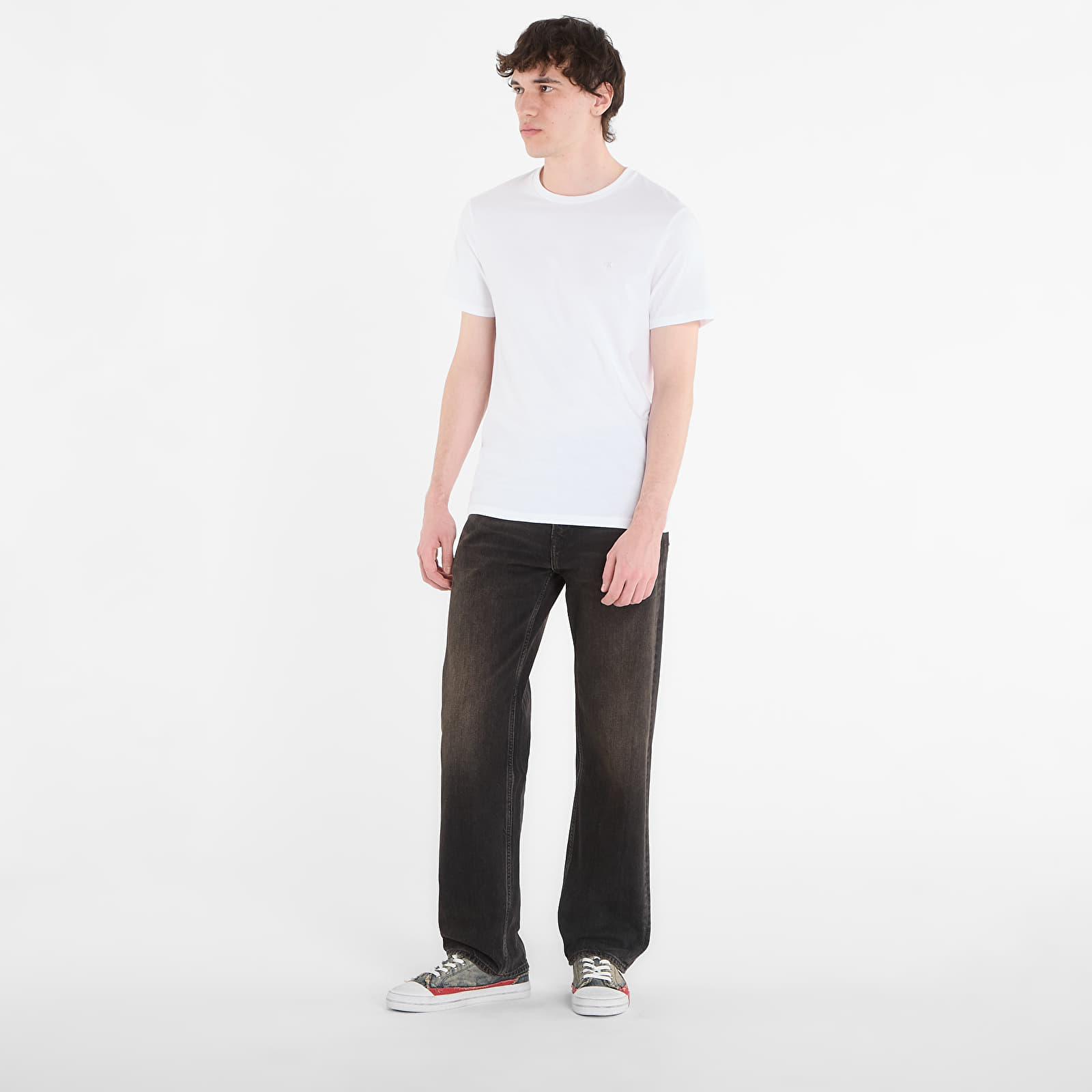 Männer T-Shirts Calvin Klein Ss Slim Stretch Cotton Crewneck Tee Bright White