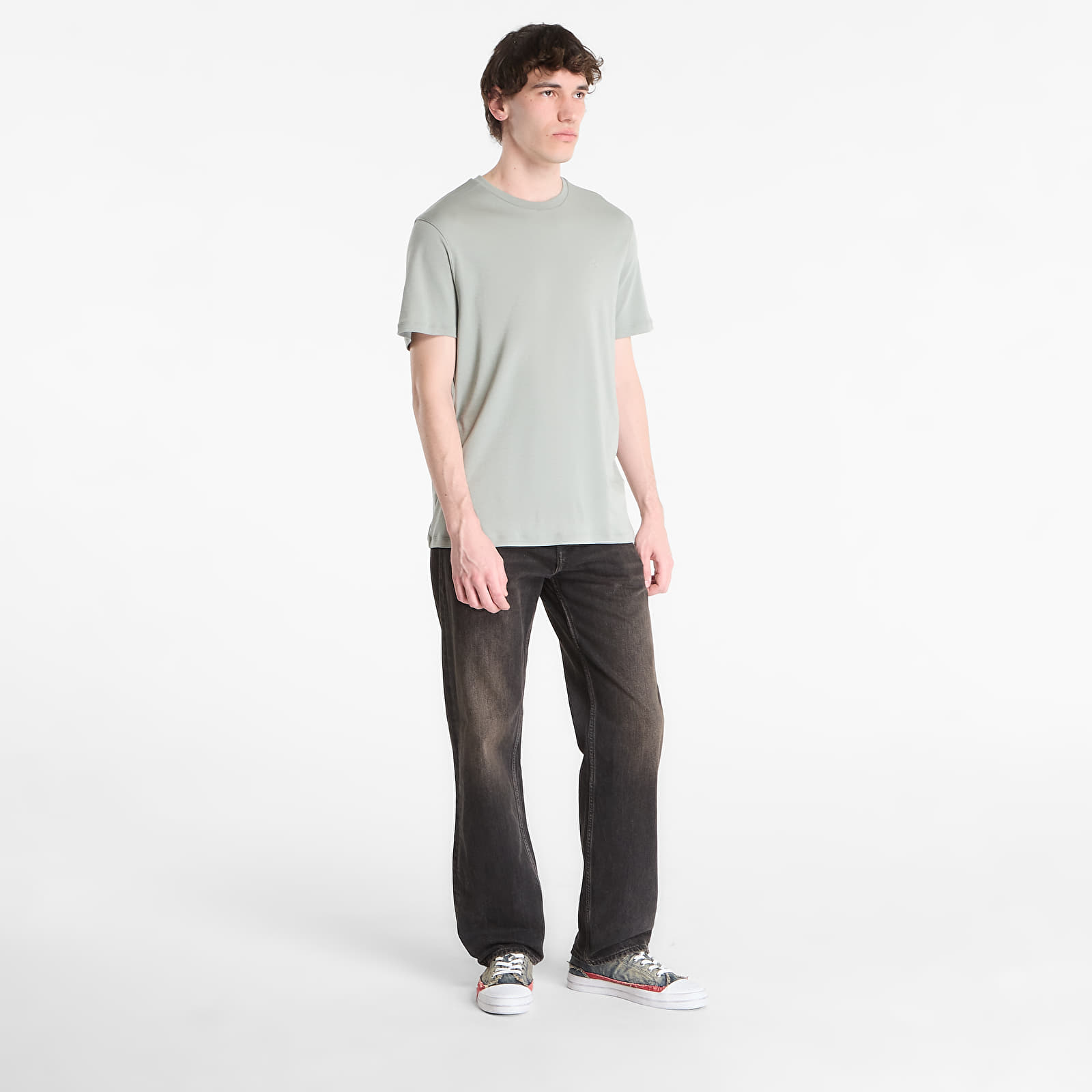 Männer T-Shirts Calvin Klein Ss Supima Chest Emb Crewneck Tee Shadow