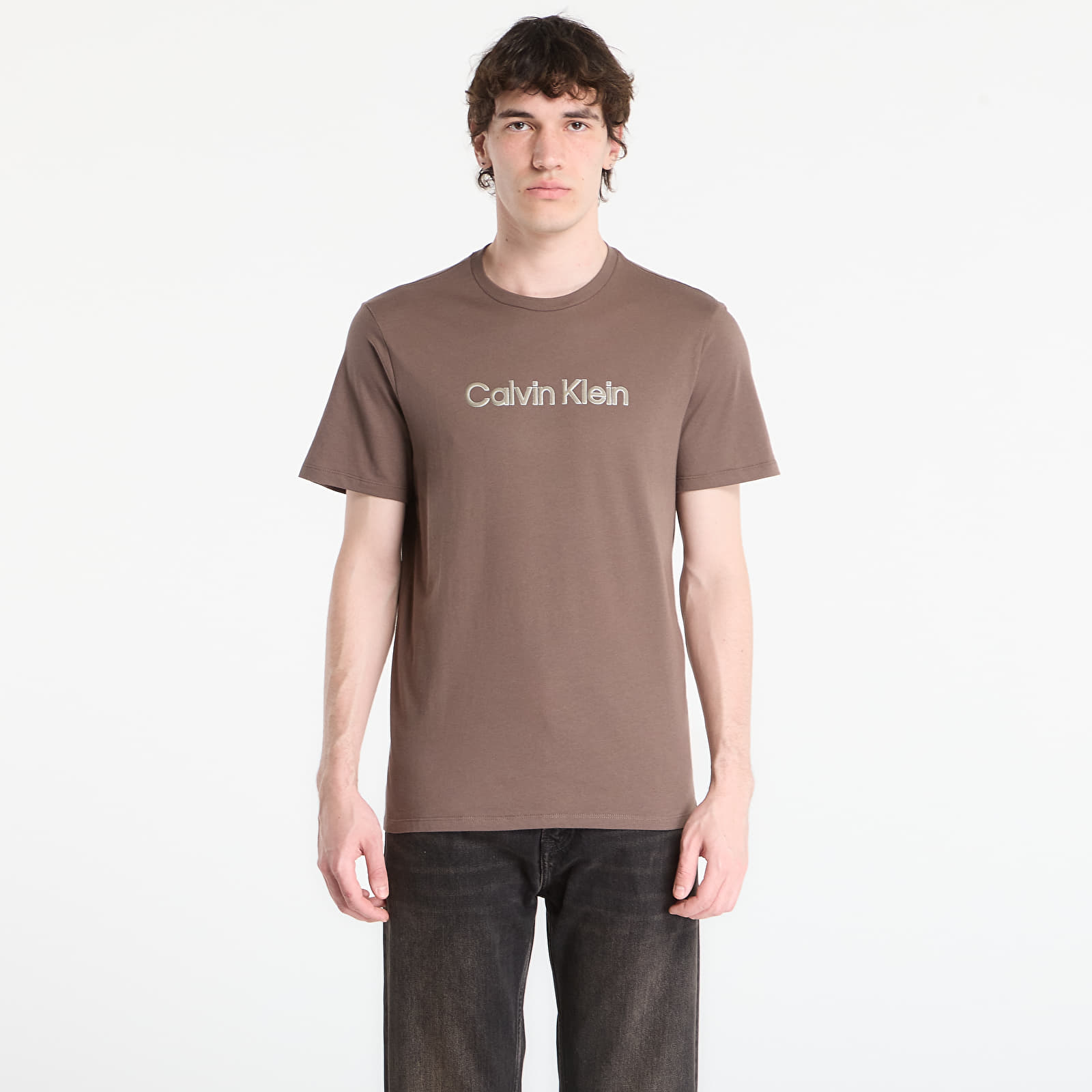 Männer T-Shirts Calvin Klein 30S Eu Wholesale Sportswear Graphic Tee Warm Oak