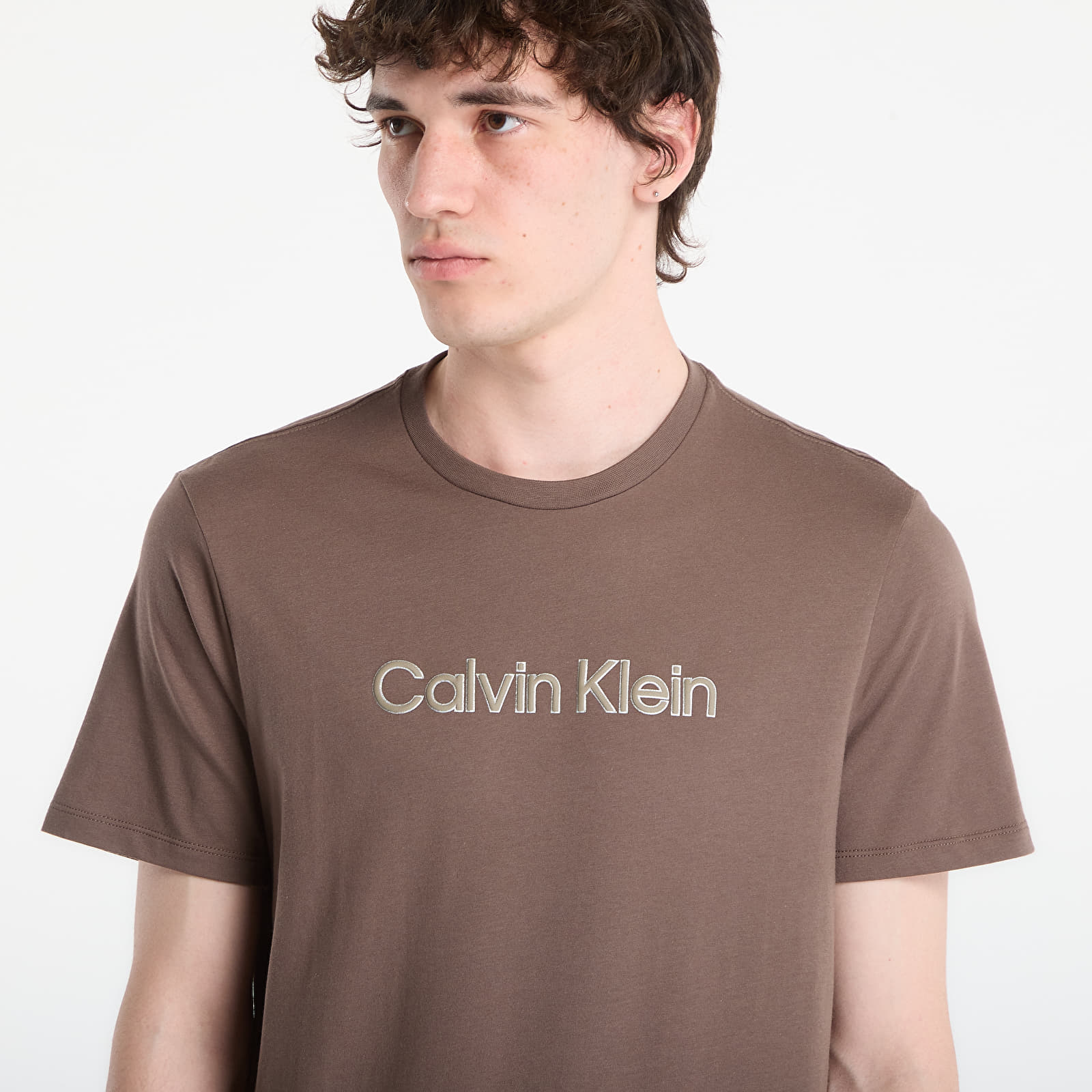 Männer T-Shirts Calvin Klein 30S Eu Wholesale Sportswear Graphic Tee Warm Oak