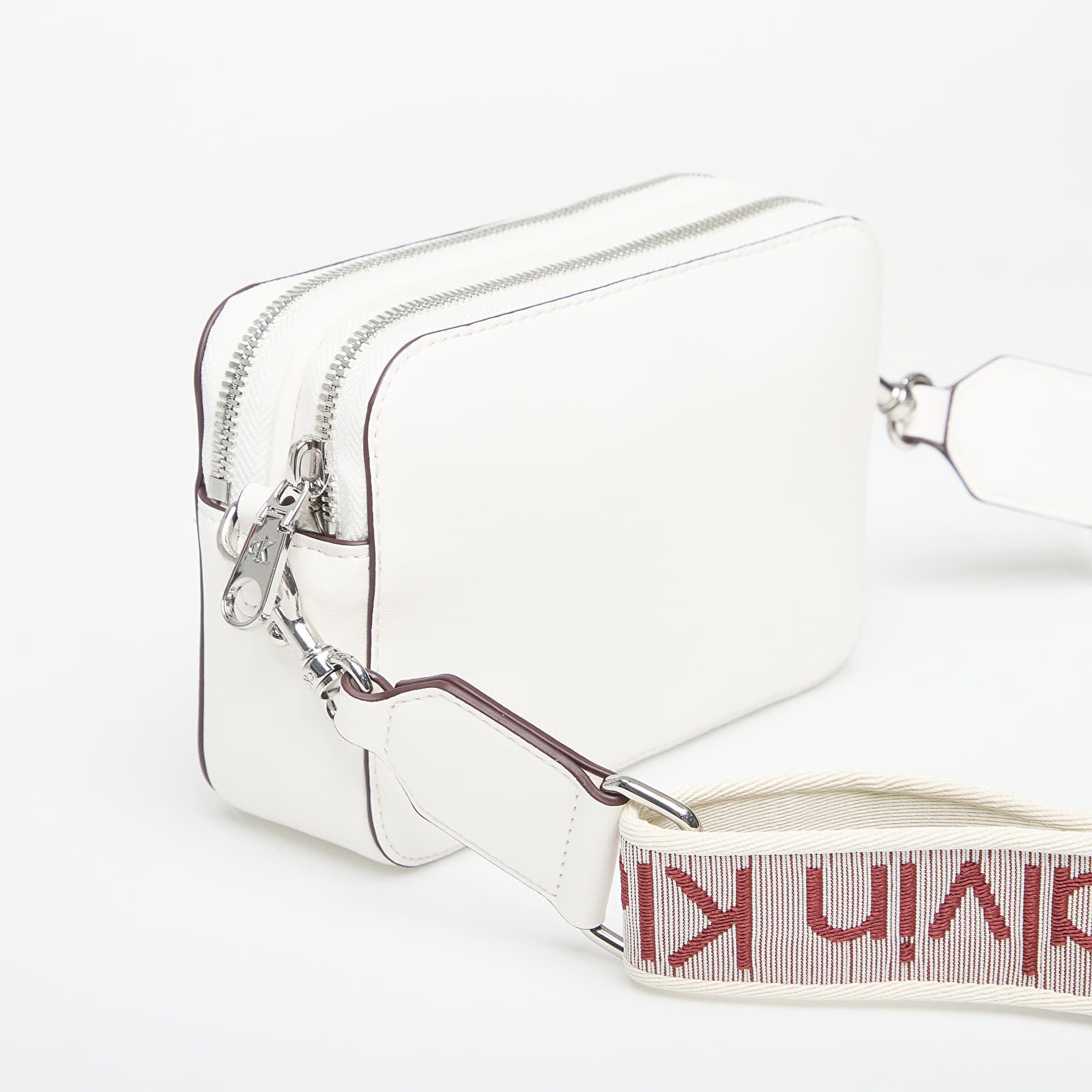 Handtaschen Calvin Klein Webbing Double Strap Camera Bag White Alyssum
