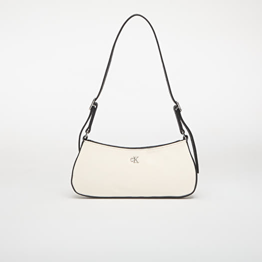 Handväska Calvin Klein Ck Canvas Small Shoulder Bag White Canvas