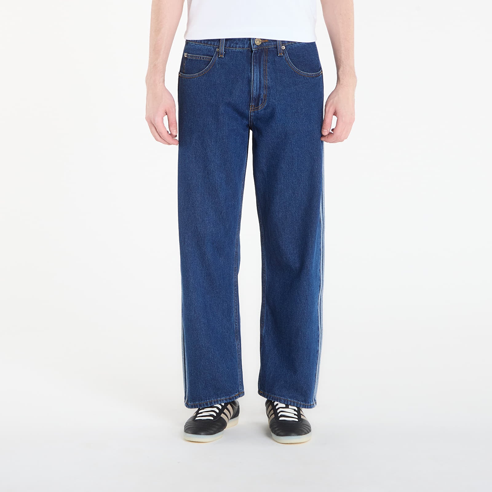 Jeansy adidas Firebird Pants Blue Denim