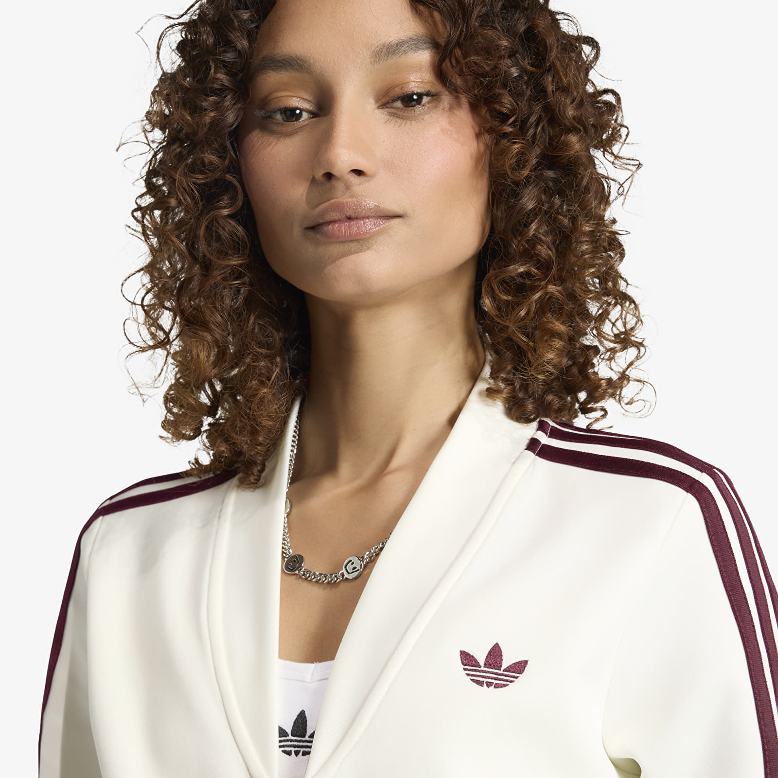 Φούτερ adidas V-Neck Sst Tt Off White
