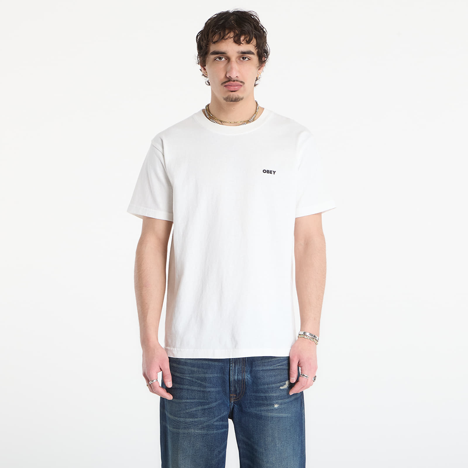 Tricou OBEY Bold Icon Face Pigment Vintage White M