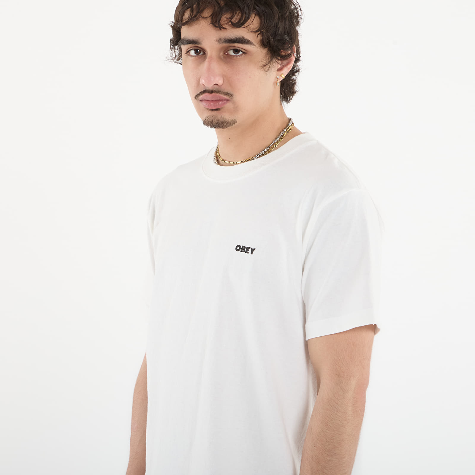 T-shirts OBEY Bold Icon Face Pigment Vintage White