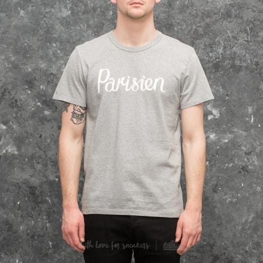 Camisetas MAISON KITSUNE Parisien Tee Grey Melange Footshop
