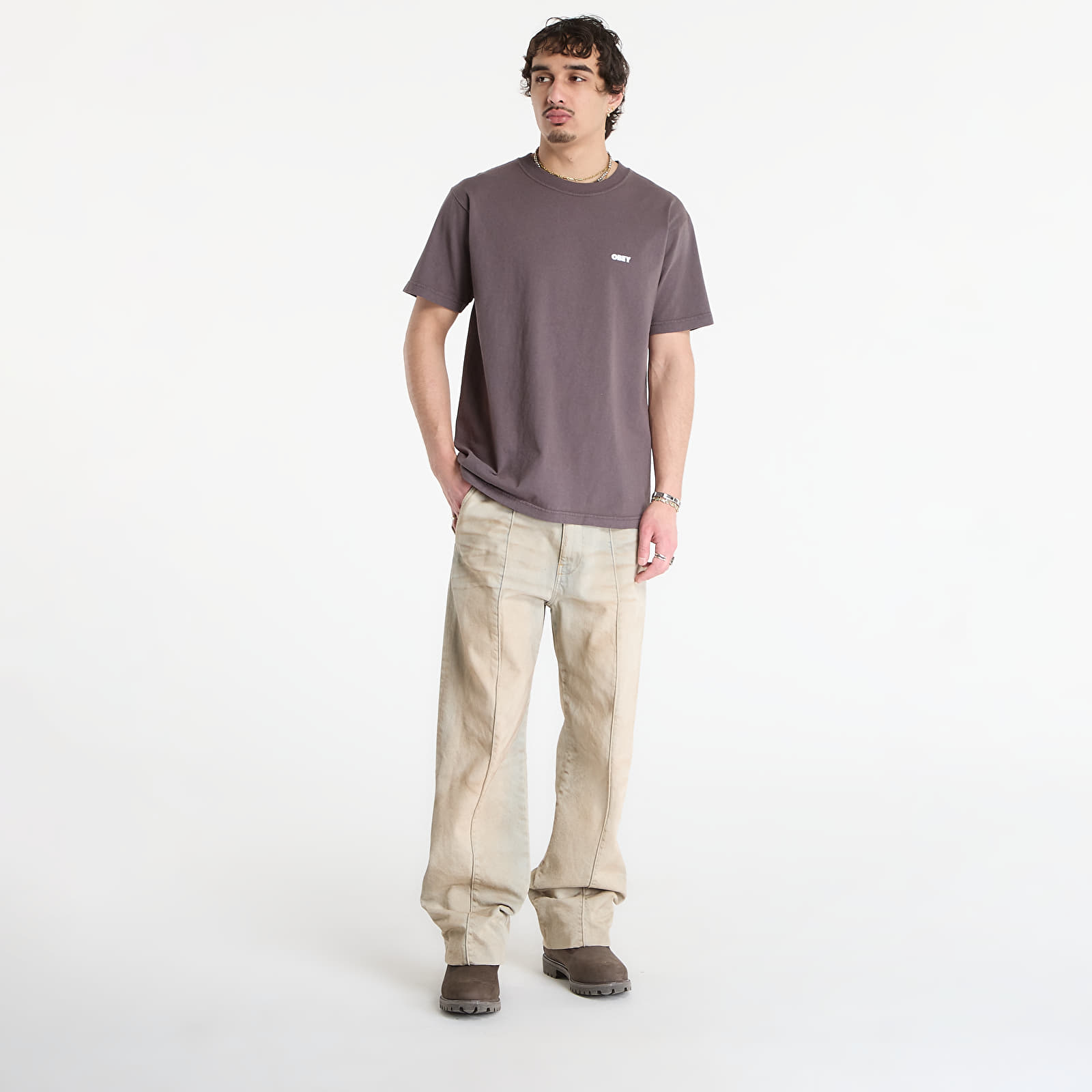 T-shirts OBEY Bold Icon Face Pigment Dusty Black