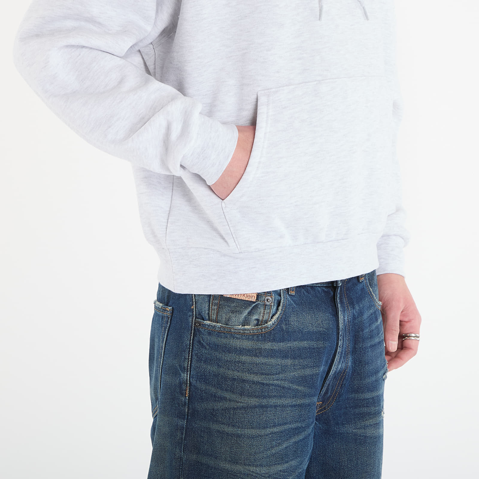 Dukserice OBEY Oval Cities Hood Ash Grey