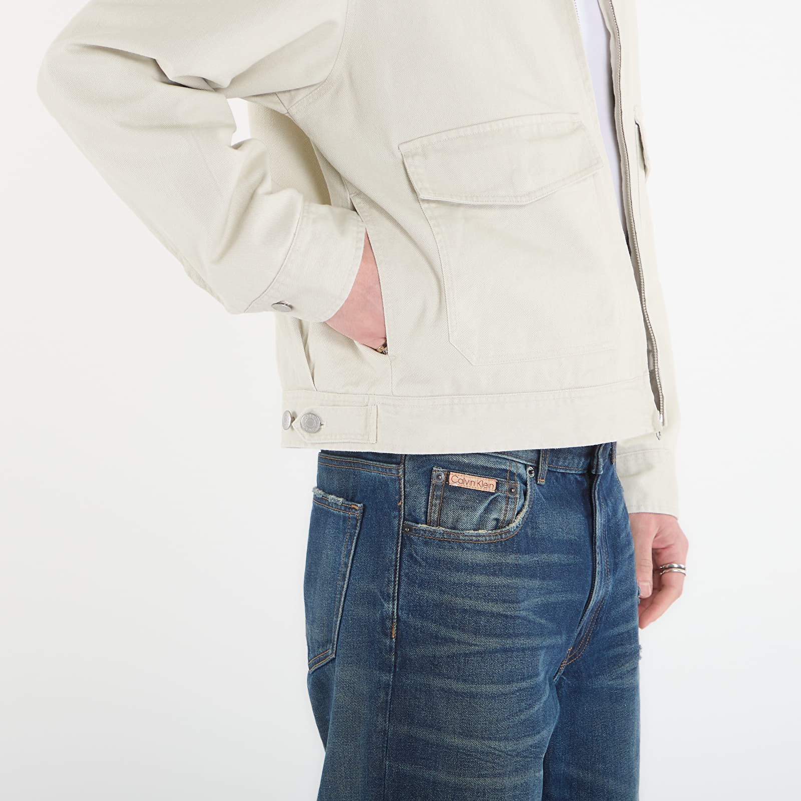 Μπουφάν OBEY Walter Work Jacket Silver Birch Faded Wash