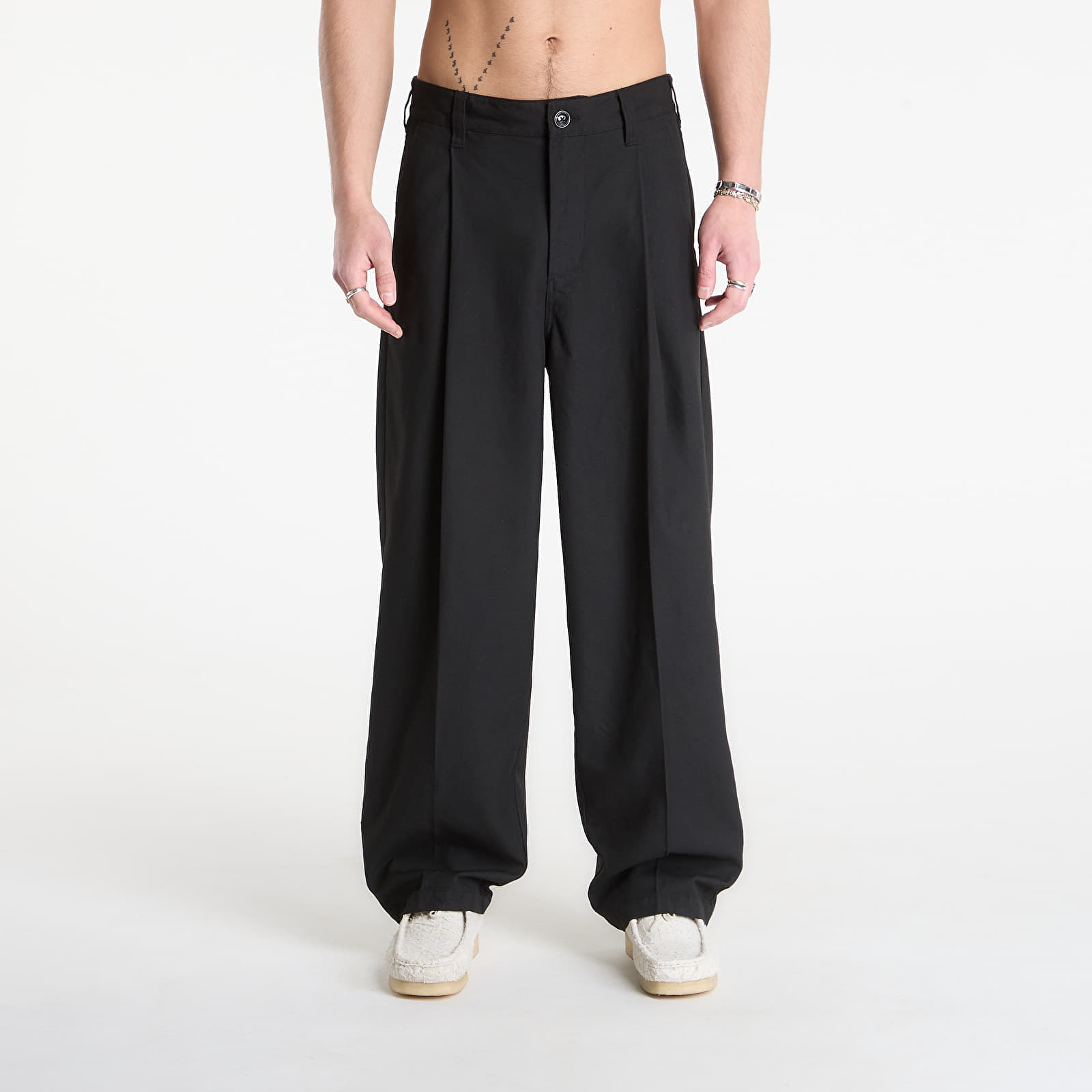 Панталони OBEY Dean Pleated Pant Black W33