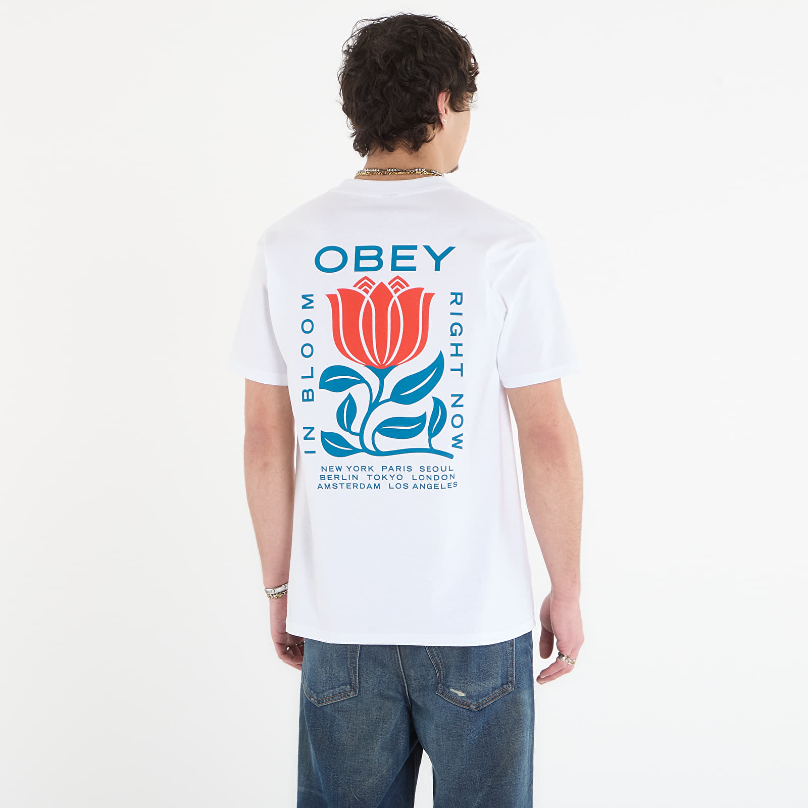 T-shirts OBEY In Bloom White