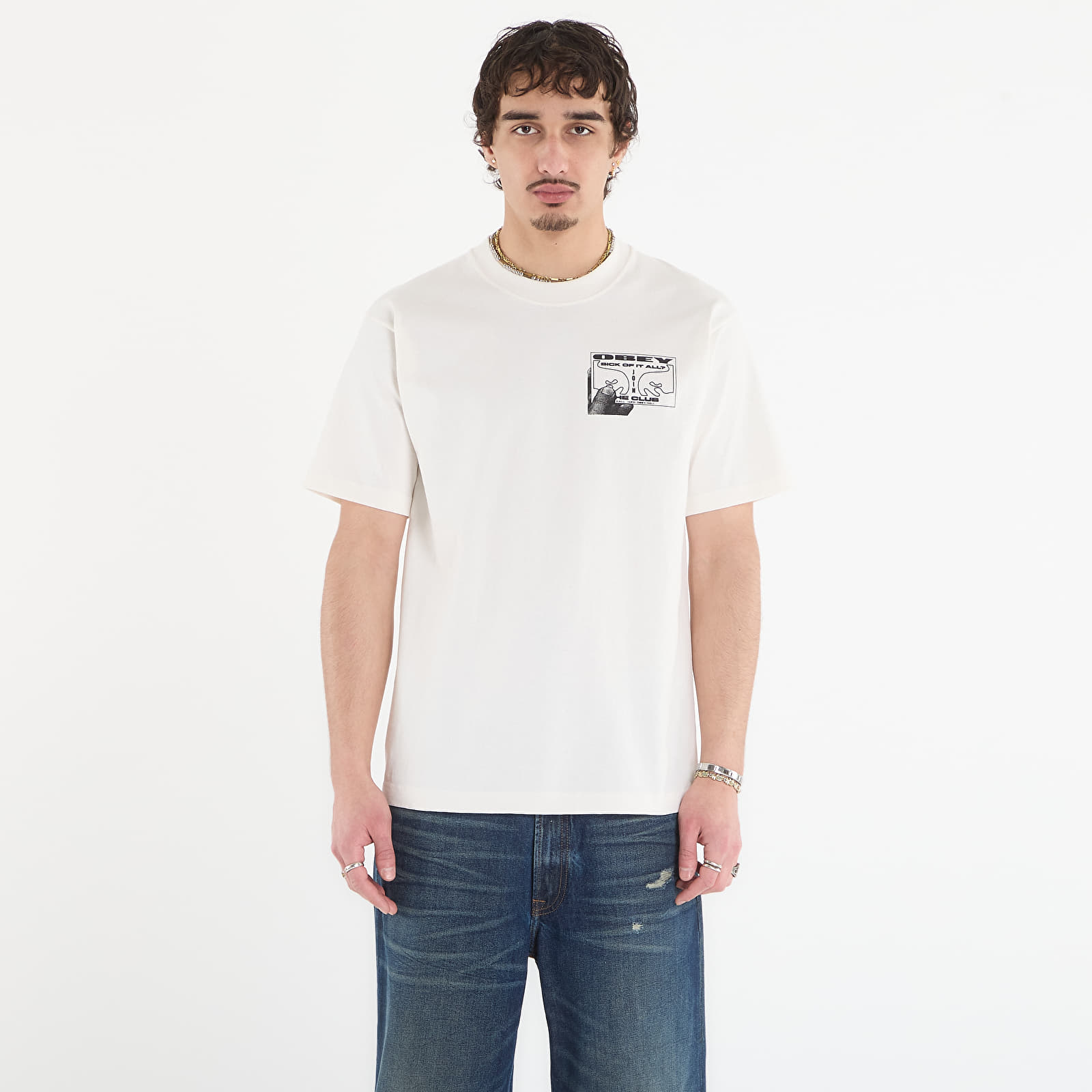 T-shirts OBEY Club Vintage White