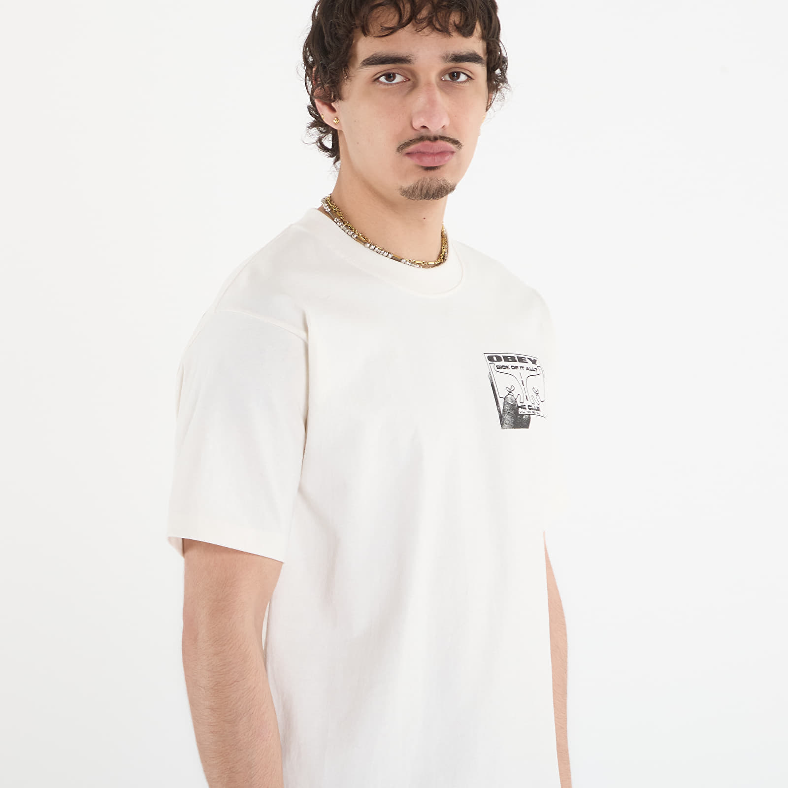 T-shirts OBEY Club Vintage White
