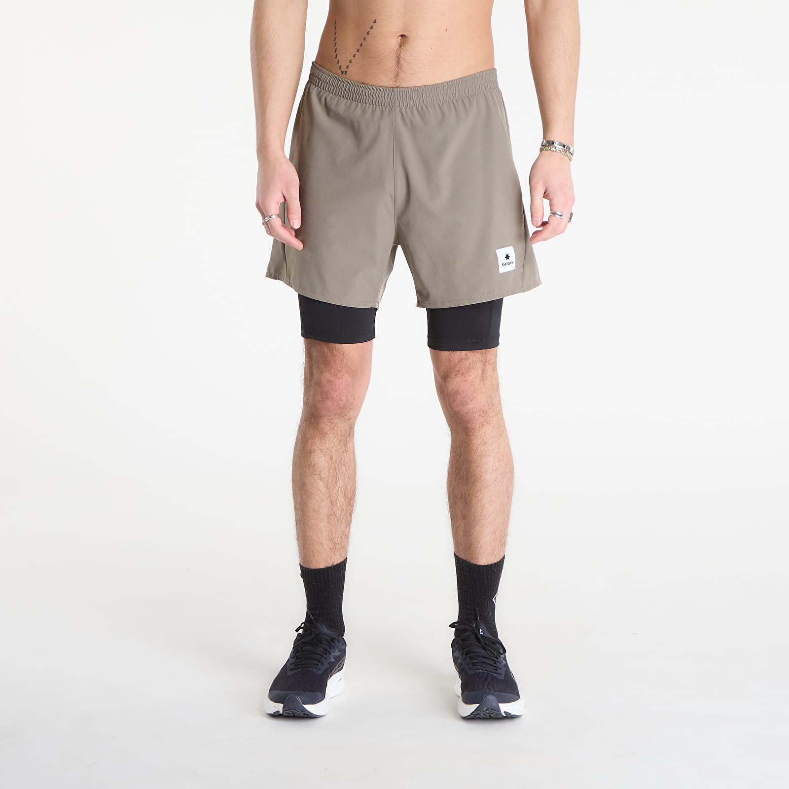 Kraťasy SAYSKY Pace 2 in 1 Shorts 5'' Taupe