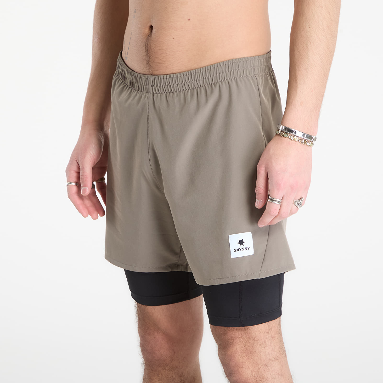 Kraťasy SAYSKY Pace 2 in 1 Shorts 5'' Taupe