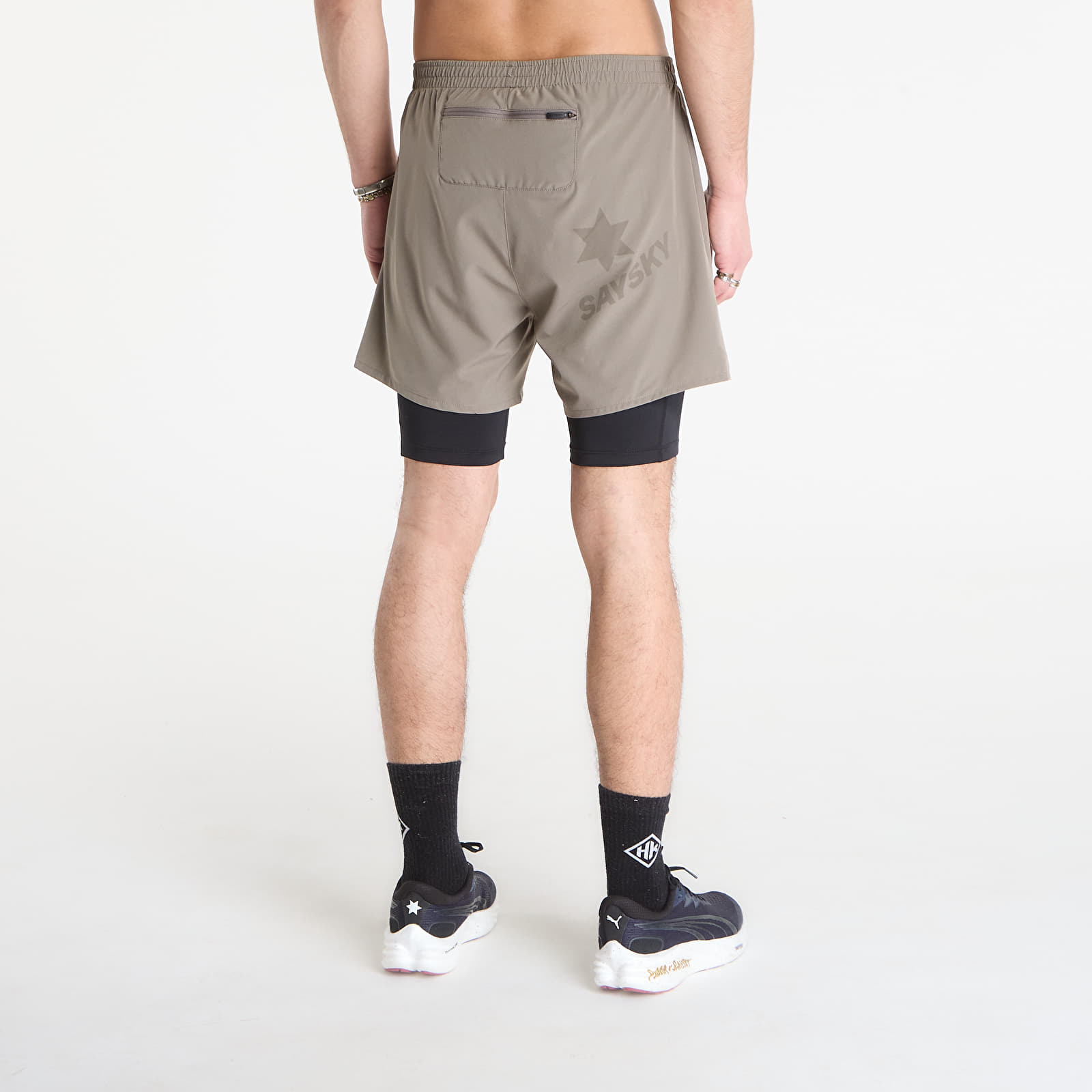 Kraťasy SAYSKY Pace 2 in 1 Shorts 5'' Taupe