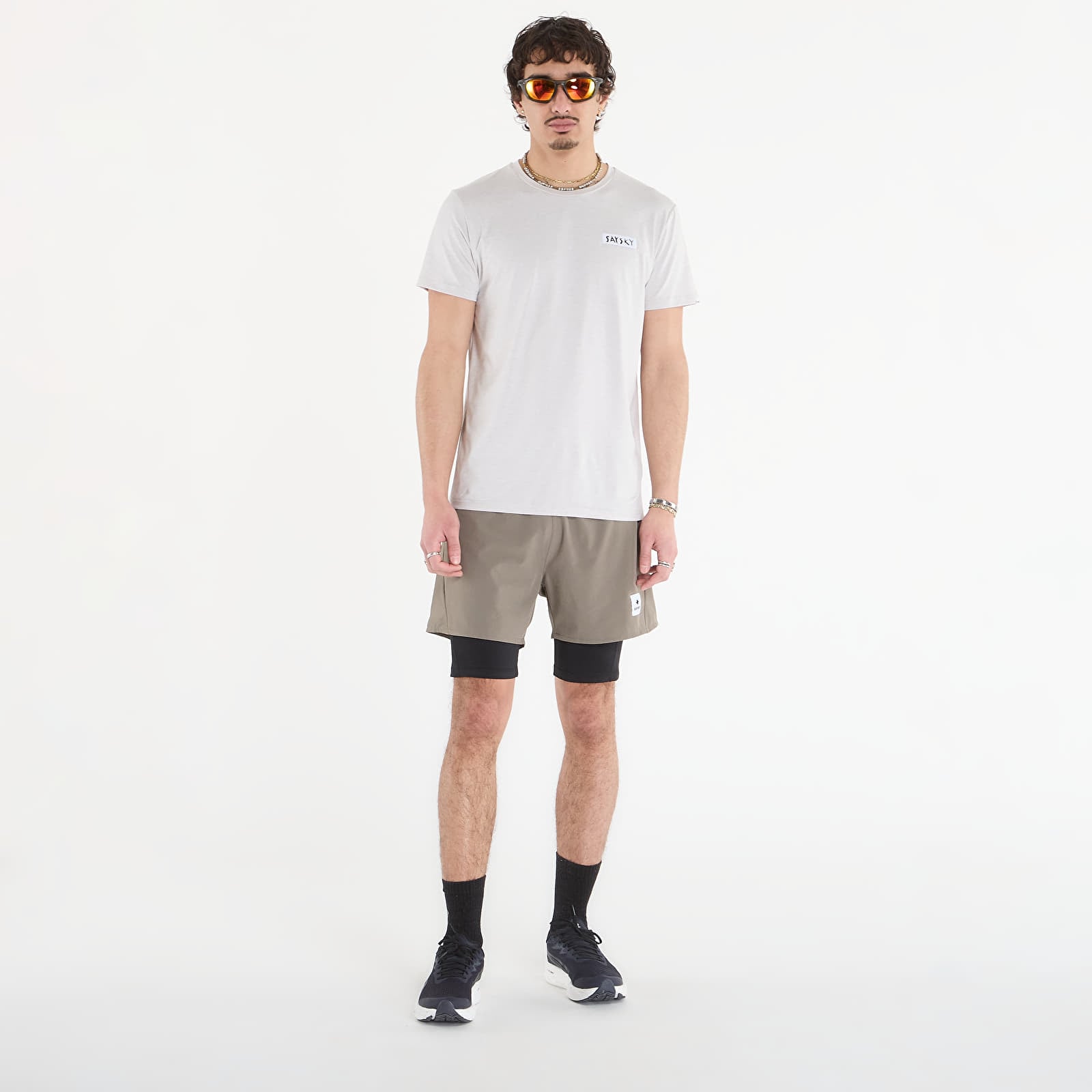 Kraťasy SAYSKY Pace 2 in 1 Shorts 5'' Taupe