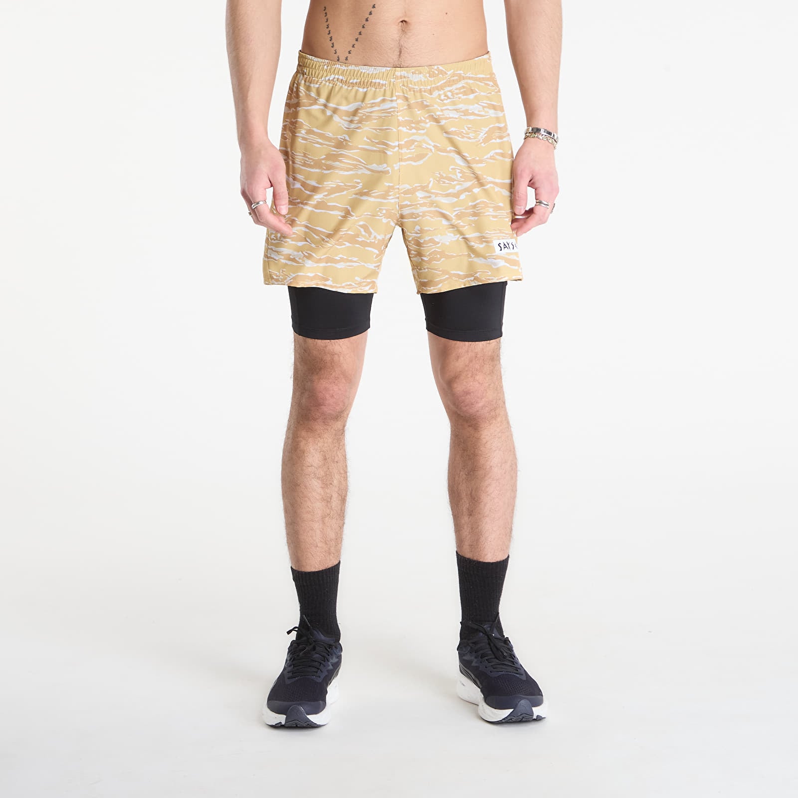 Pantaloncini SAYSKY Tiger Pace 2 in 1 Shorts 5'' Yellow Camo