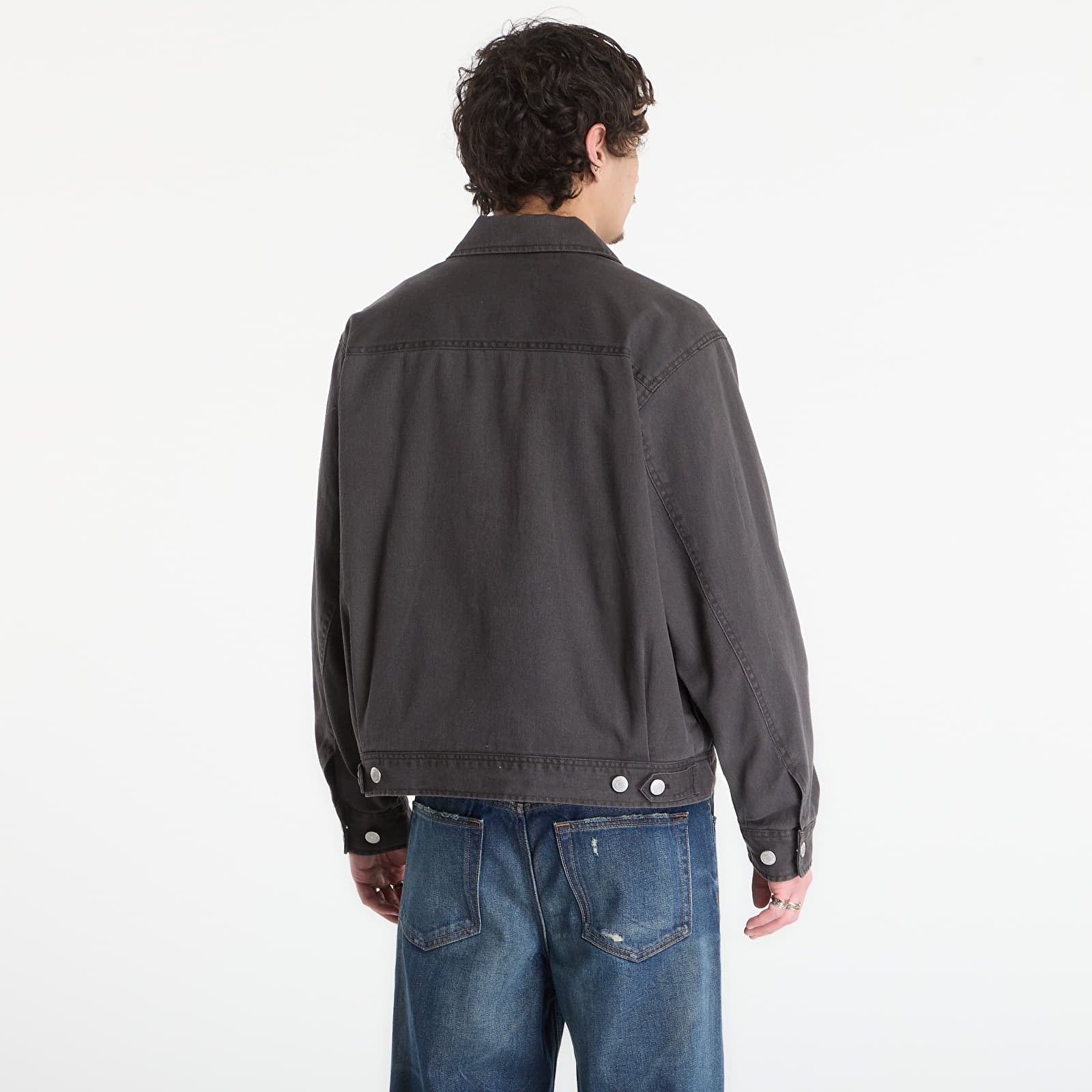 Μπουφάν OBEY Walter Work Jacket Black Faded Wash