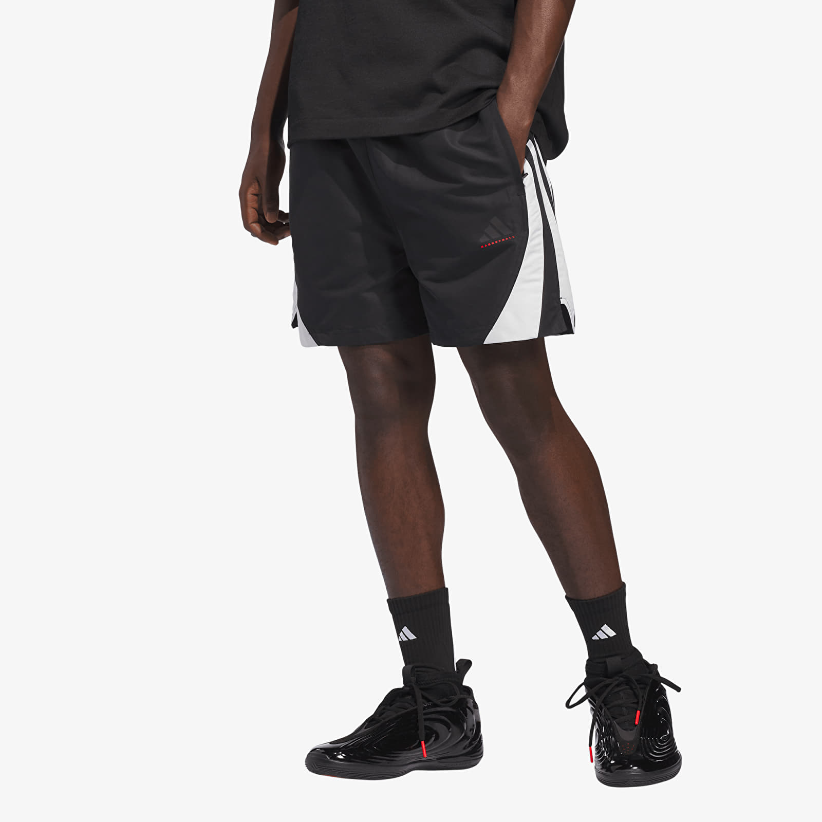 Shorts for menn adidas Woven Short UNIXES Black/ Purrub