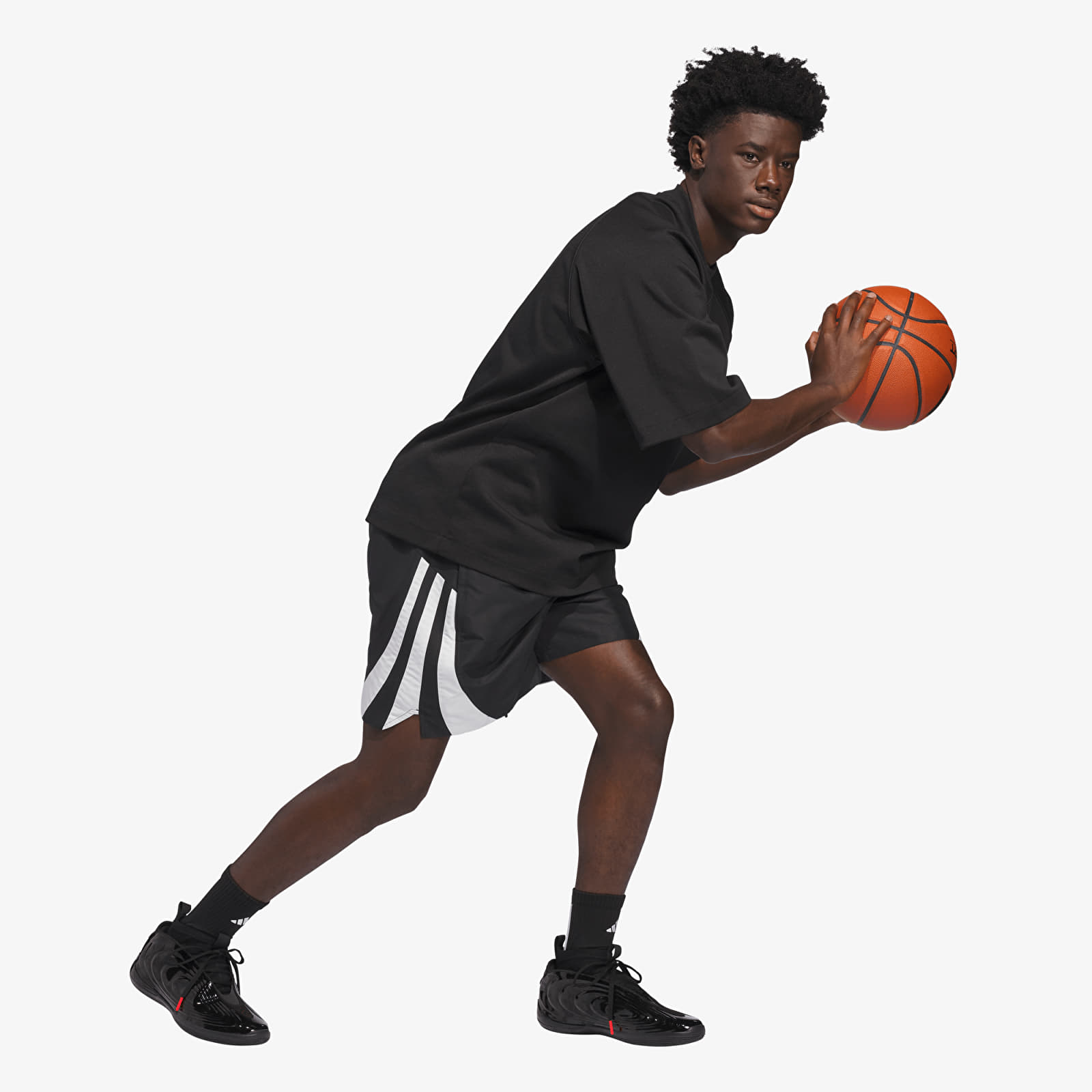 Shorts for menn adidas Woven Short UNIXES Black/ Purrub