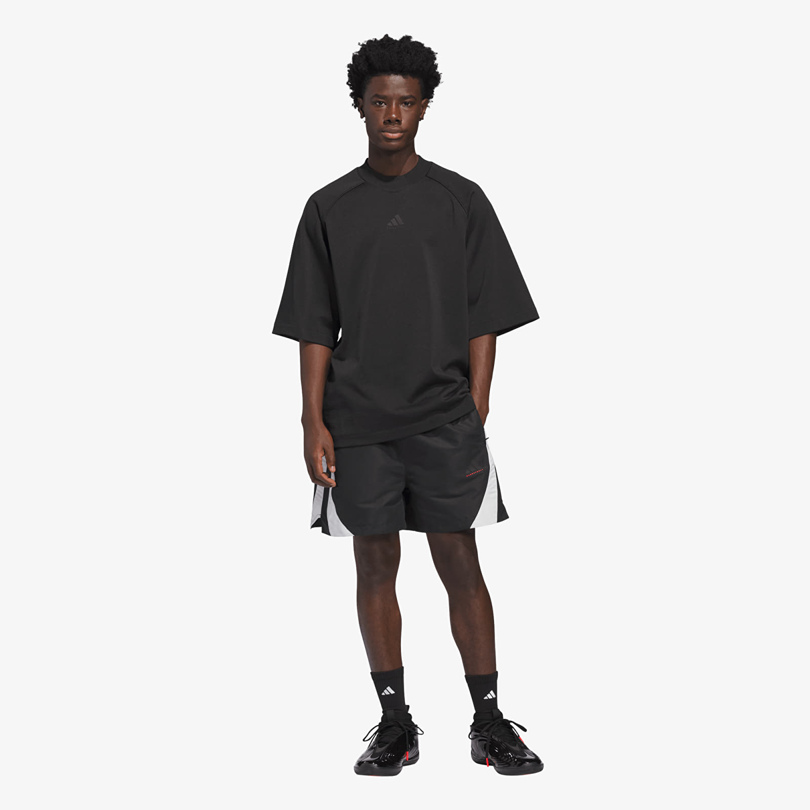Shorts for menn adidas Woven Short UNIXES Black/ Purrub