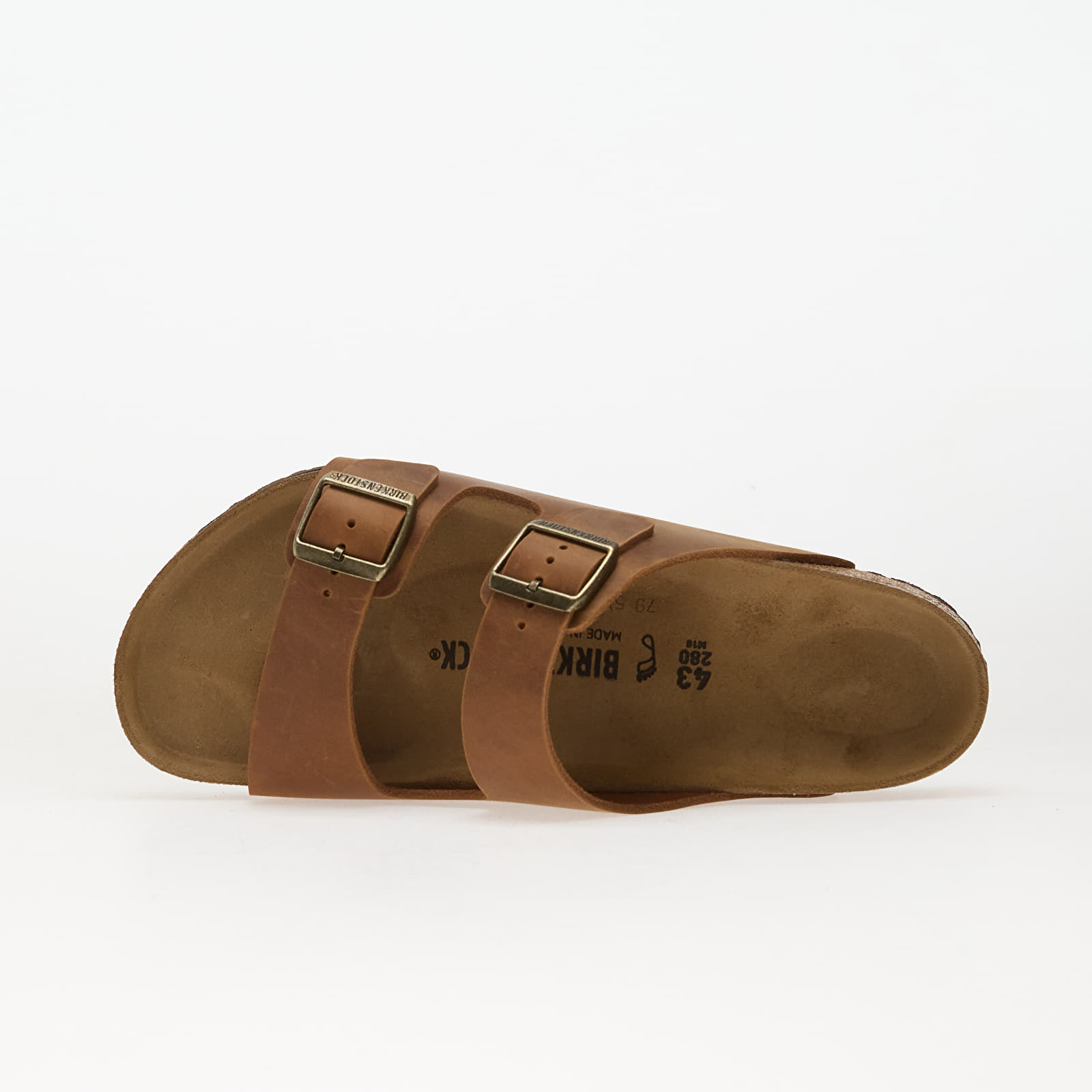 Skor för män Birkenstock Arizona Oiled Leather Unisex Cognac