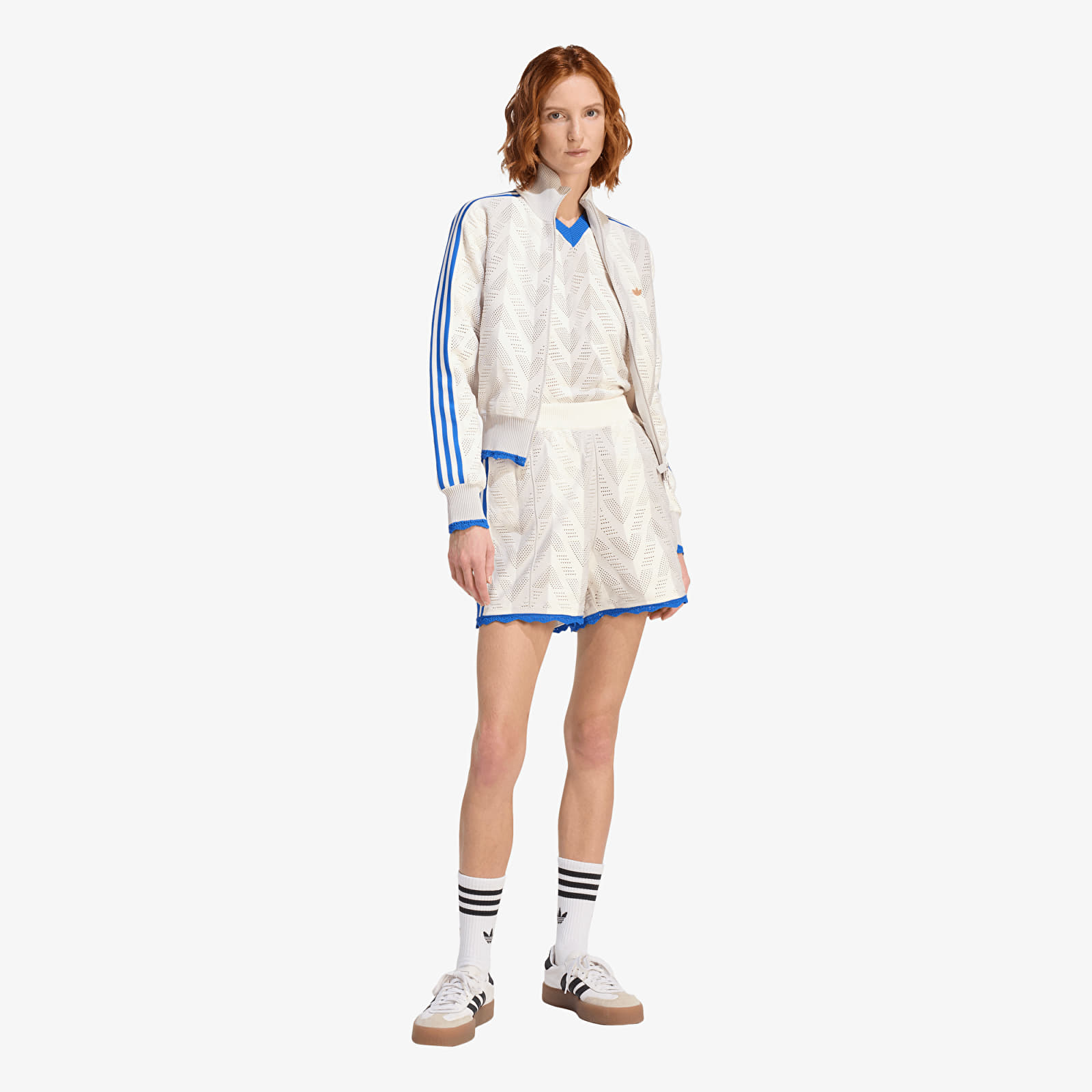 Hoodies für Frauen adidas Firebird Tracktop Off White/ Chalk Pearl