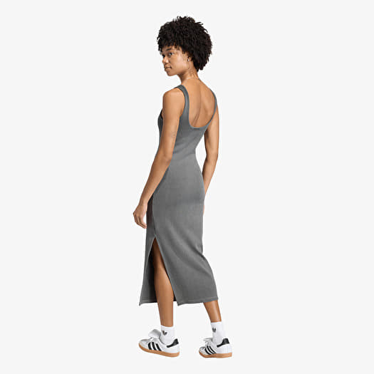 adidas Essentials Rib Tank Maxi Dress Washed Black | Footshop
