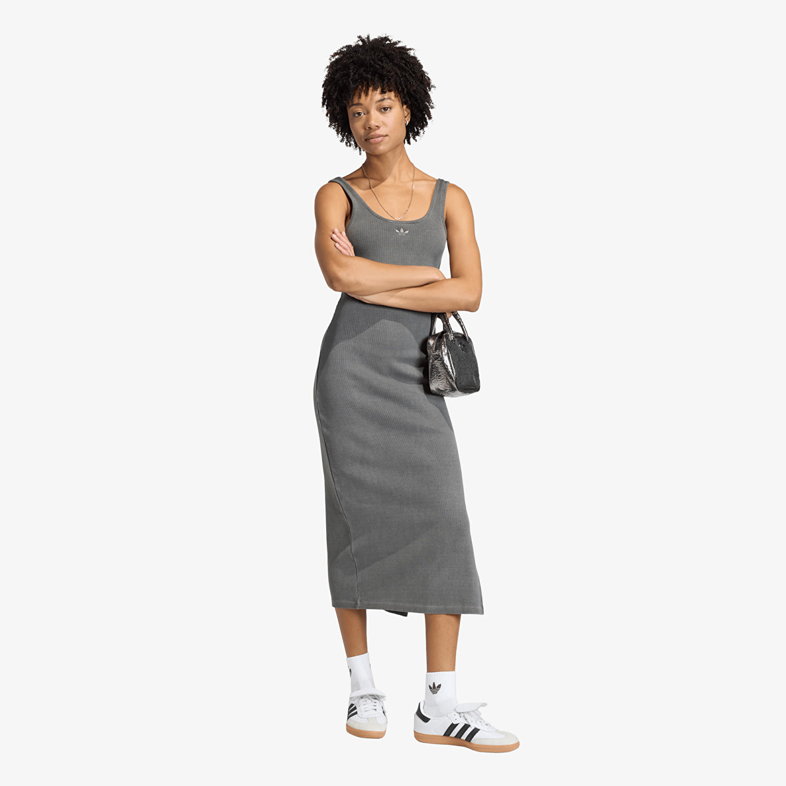 Φορέματα adidas Ess Rib Dress Grey