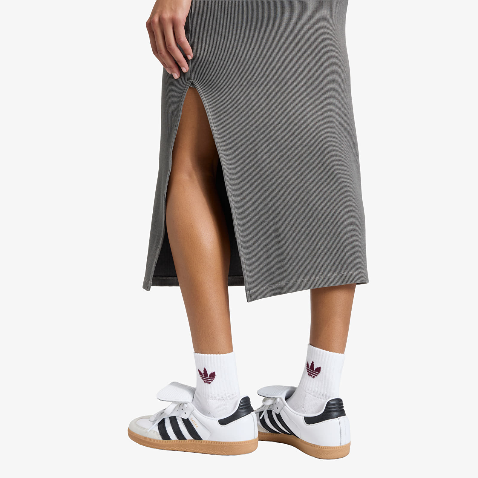 Φορέματα adidas Ess Rib Dress Grey