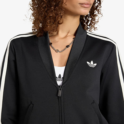 Women's hoodies adidas V-Neck Superstar Track Top Black (KV1181) | Footshop