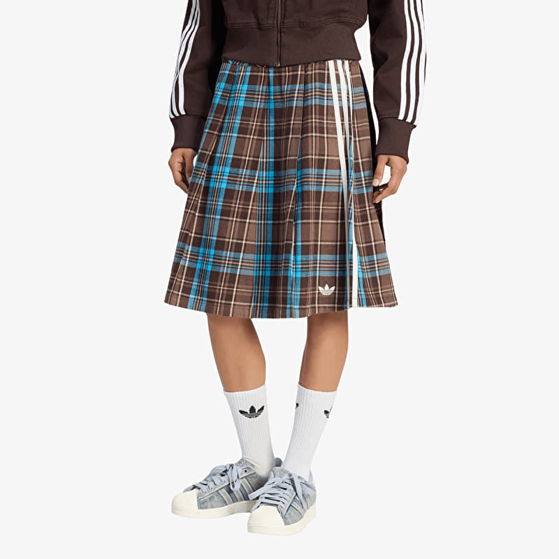 Rok adidas Pleated Check Skirt Multicolor
