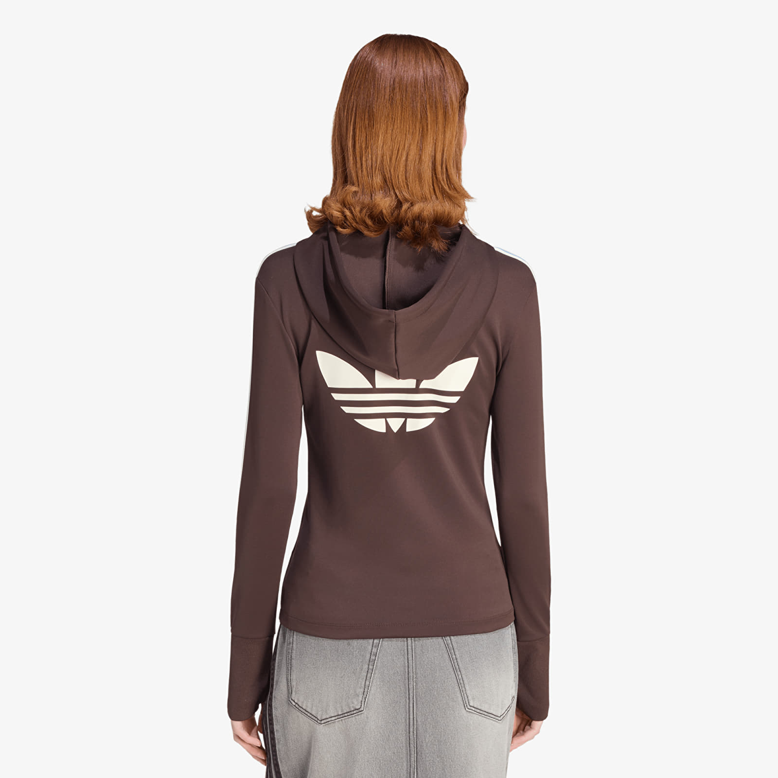 Γυναικεία φούτερ  adidas Hooded Zipper Aurora Cofee