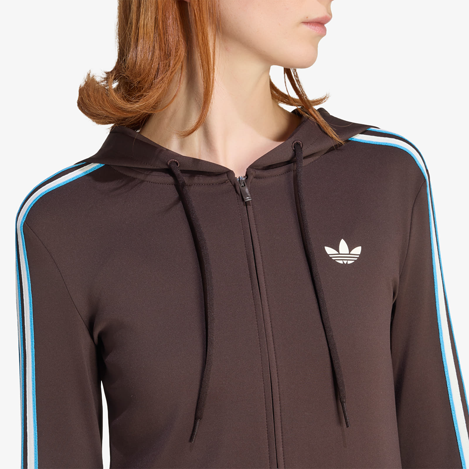 Γυναικεία φούτερ  adidas Hooded Zipper Aurora Cofee