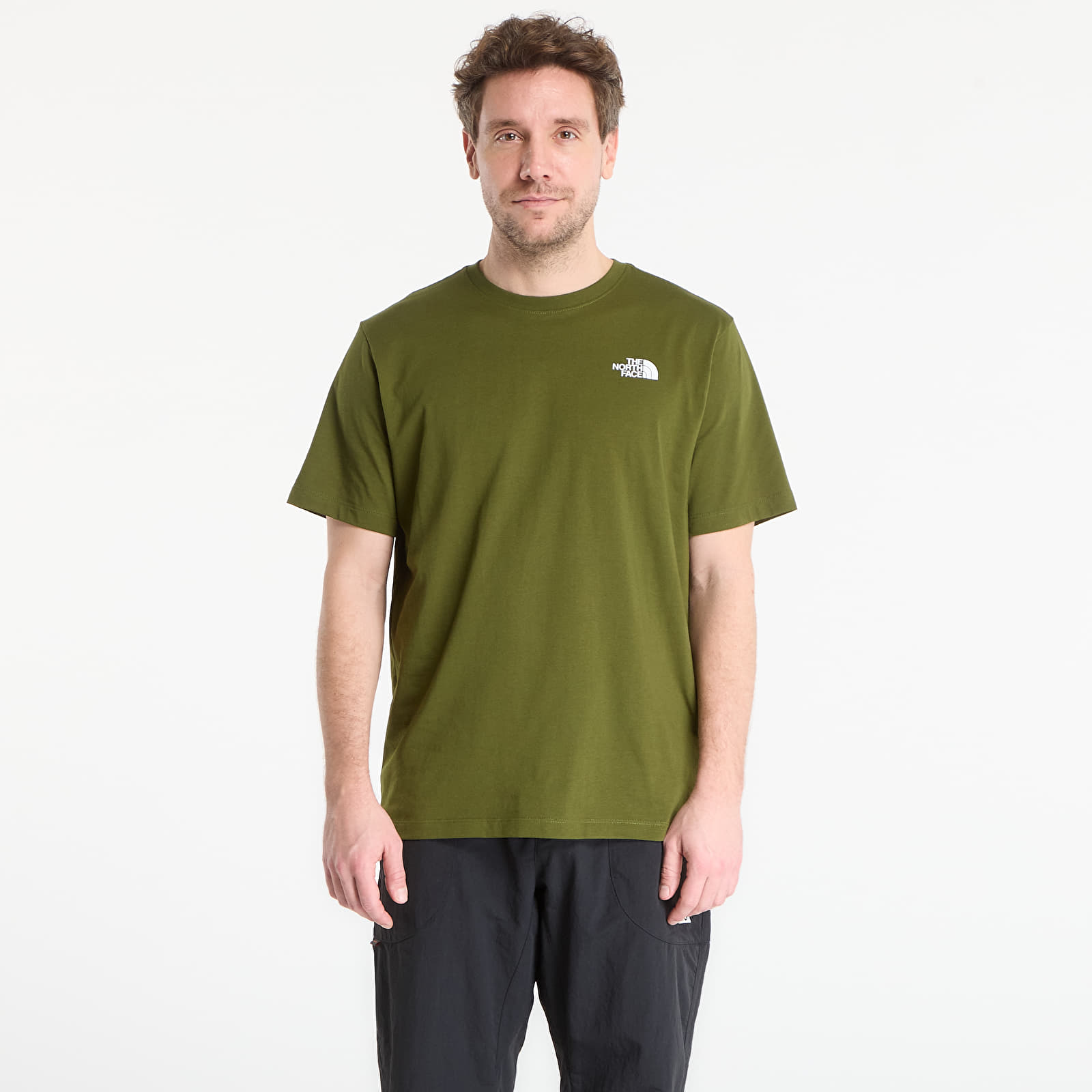 T-skjorter for menn The North Face Box Nse Regular Short Sleeve Tee Woodland Green