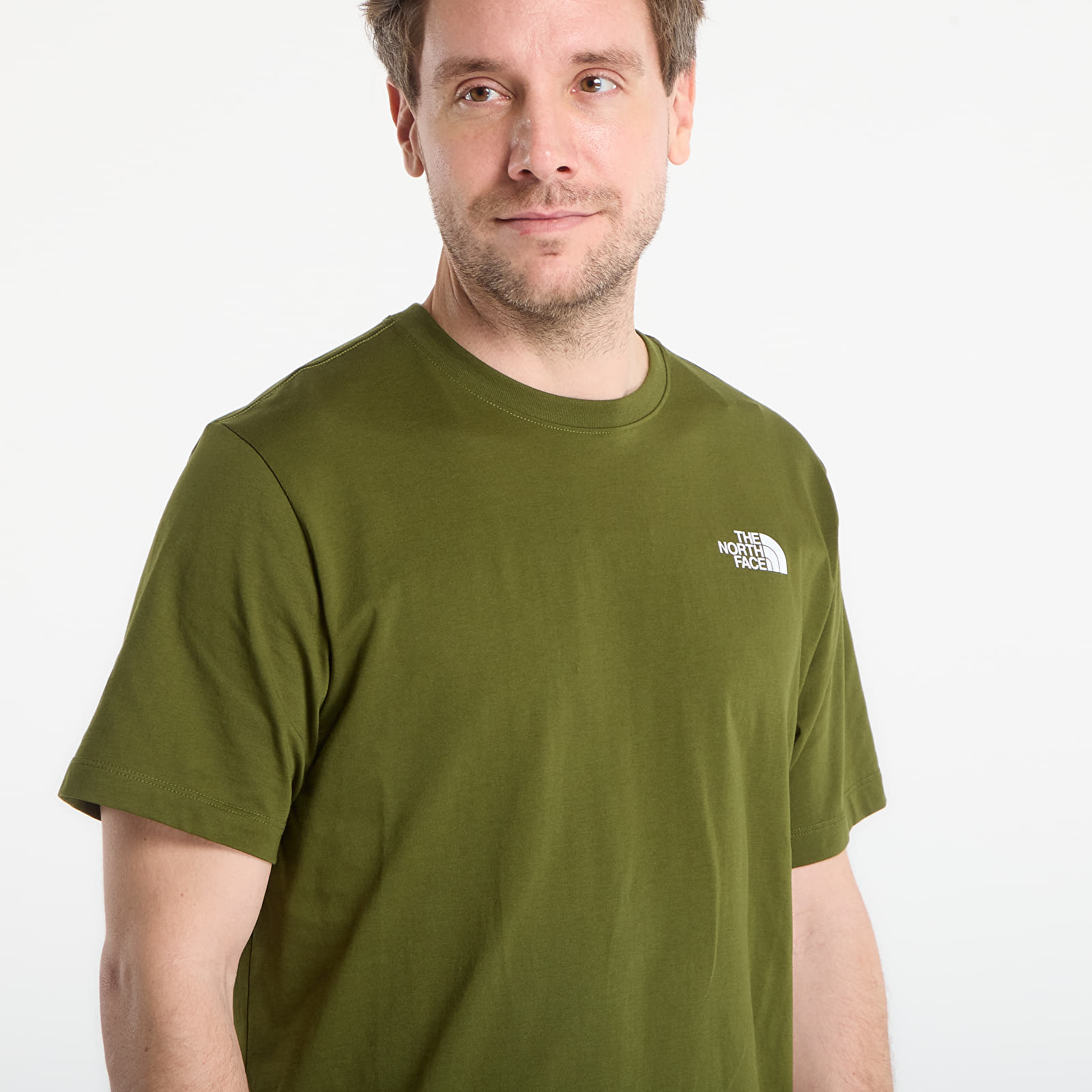 T-skjorter for menn The North Face Box Nse Regular Short Sleeve Tee Woodland Green