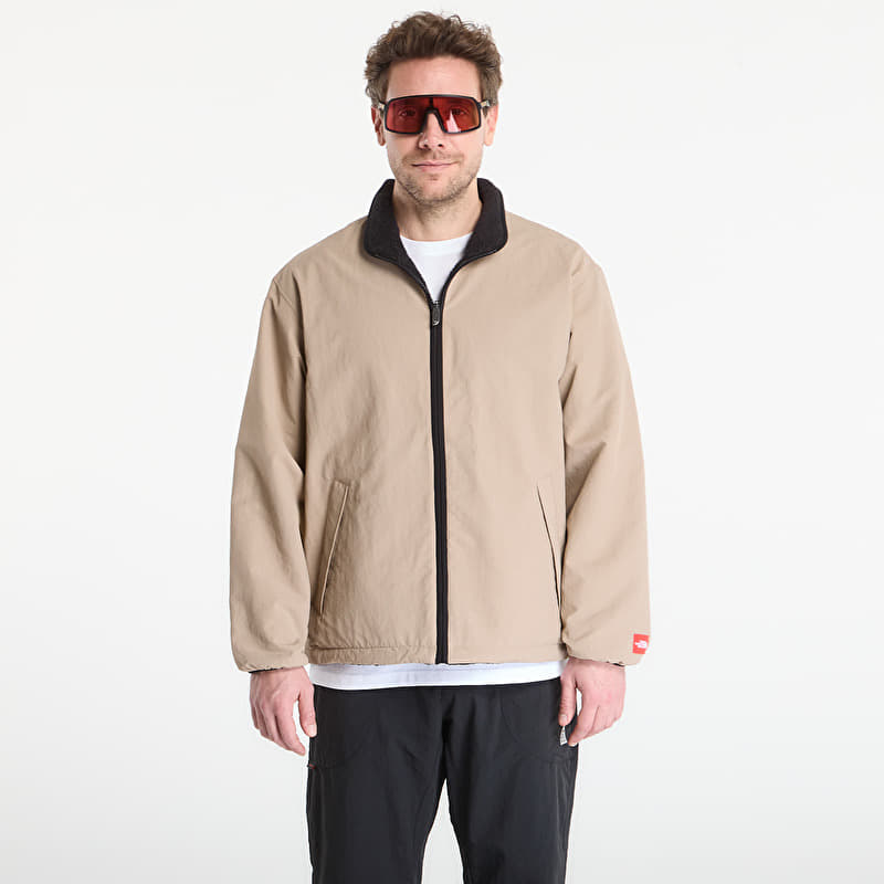 The North Face Redbox Reversible Fleece Jacket Mushroom Grey/ TNF Black