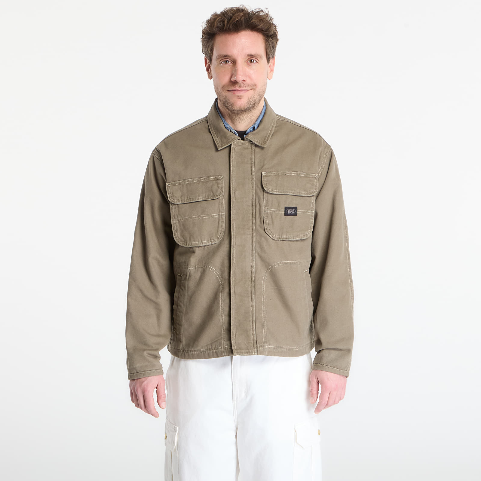 Herrenjacken Vans Umber Pigment Canvas Jacket Aluminum
