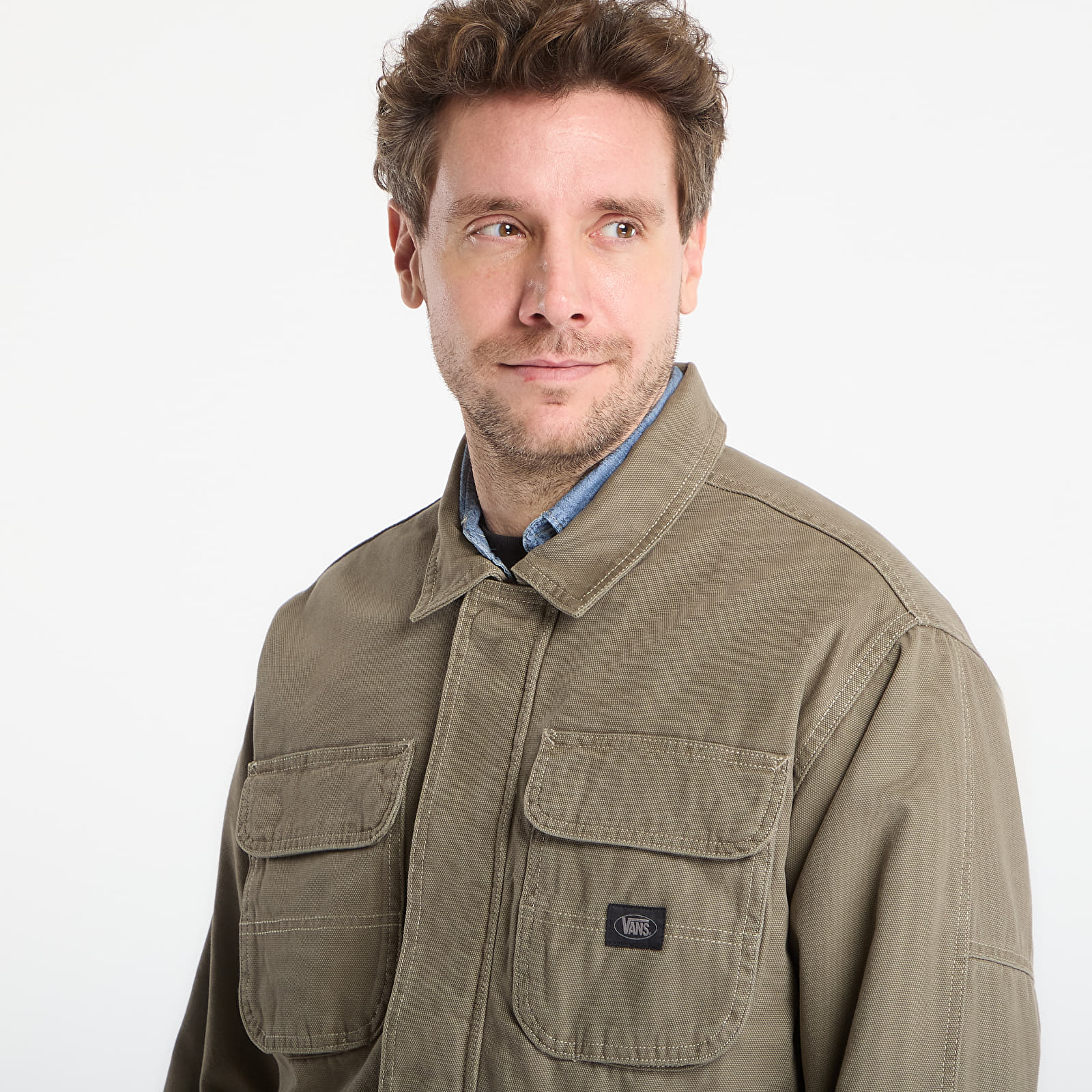 Herrenjacken Vans Umber Pigment Canvas Jacket Aluminum