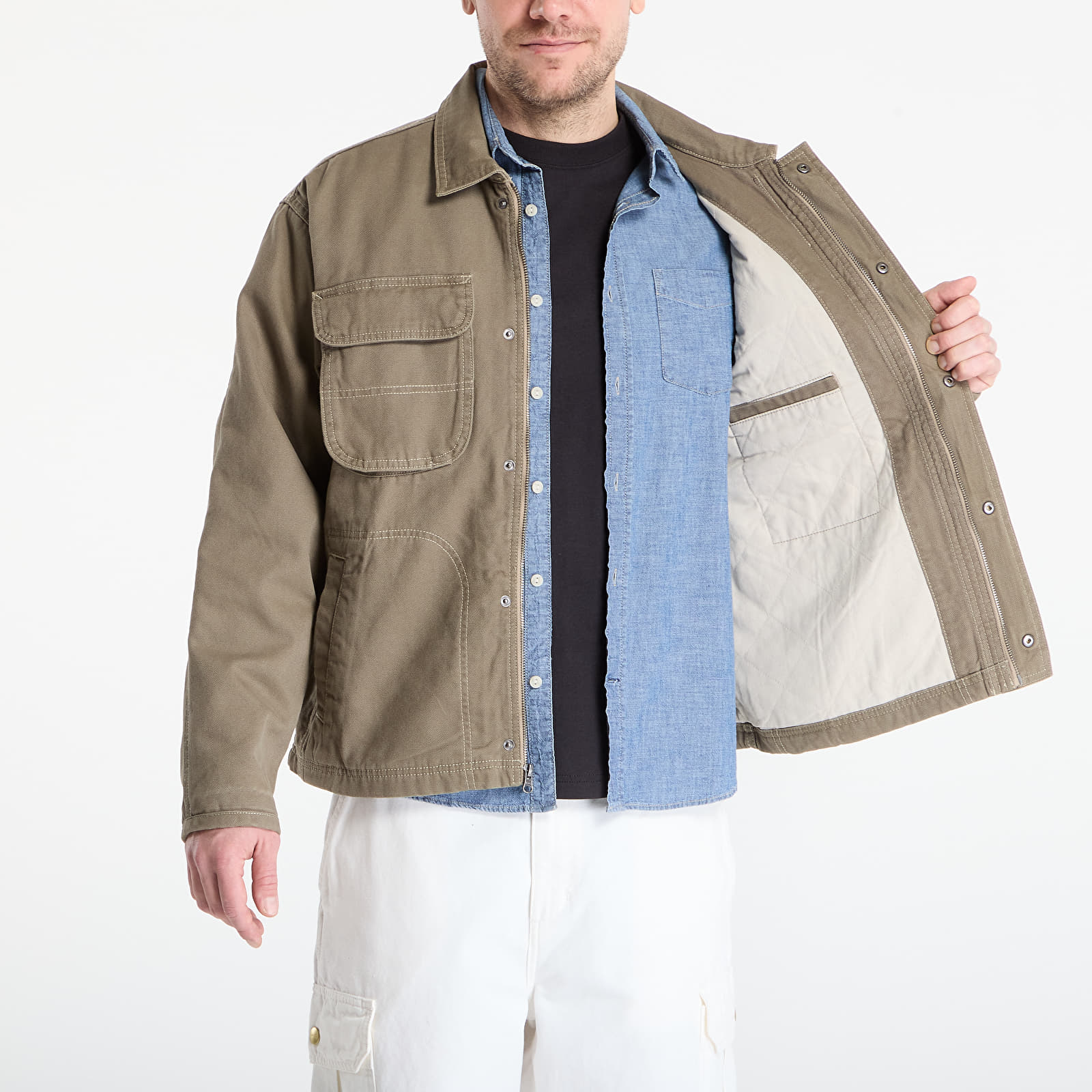 Herrenjacken Vans Umber Pigment Canvas Jacket Aluminum